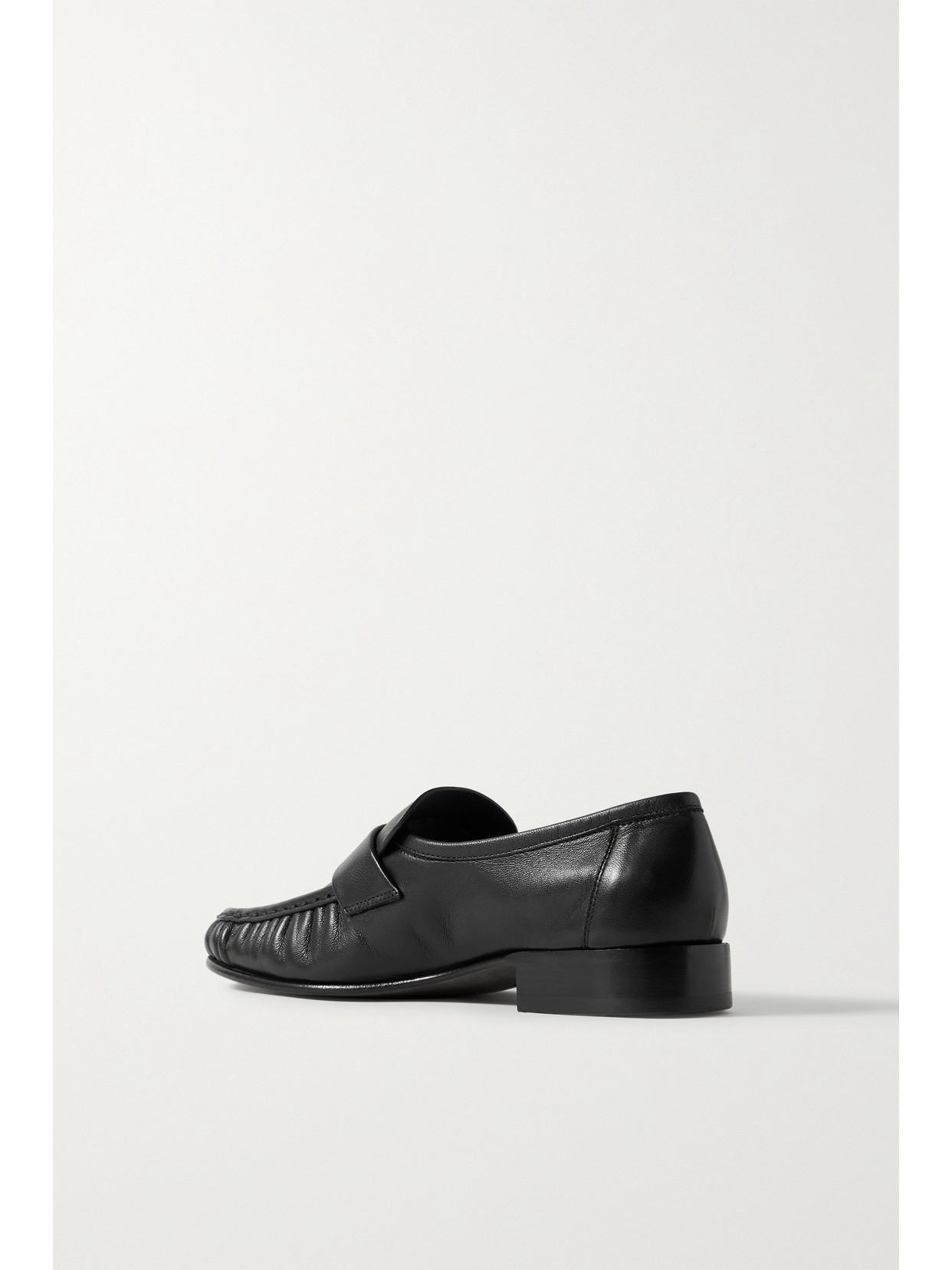 The Row Leather Loafers In Black