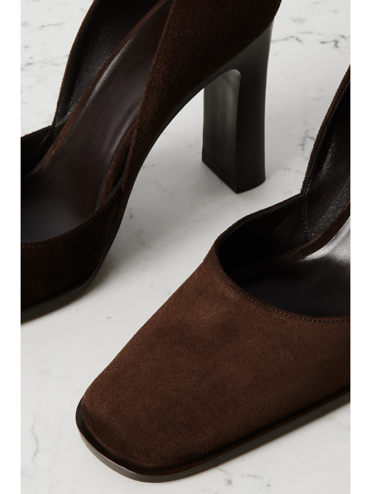 The Row Mae Suede Pumps In Brown