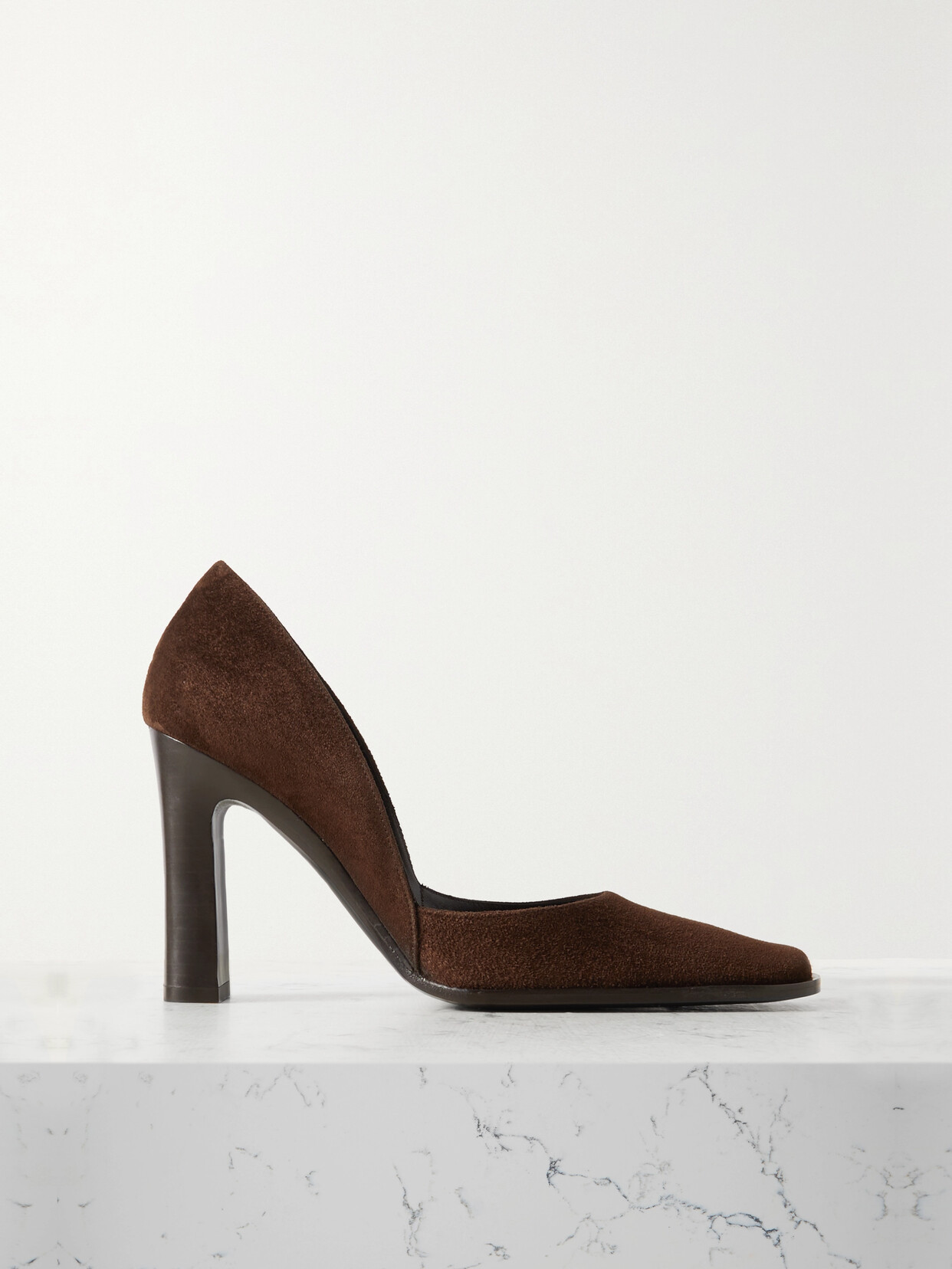 The Row Mae Suede Pumps In Brown