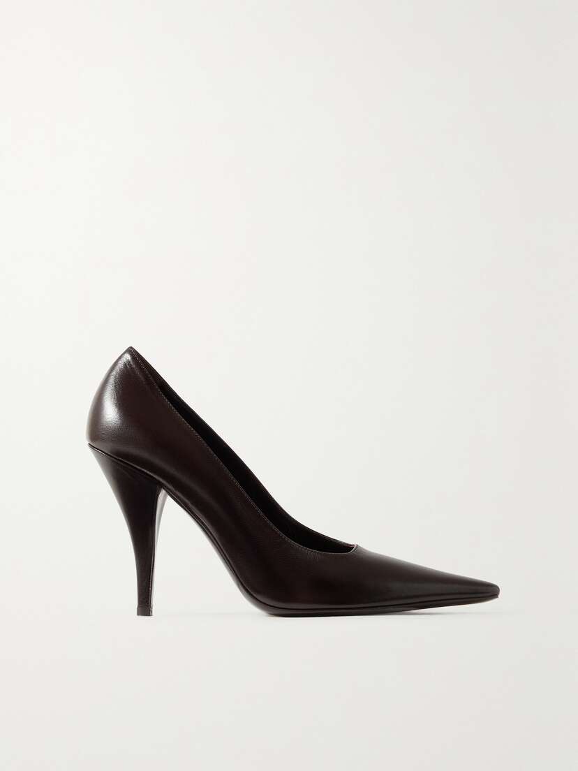 The Row Lana Leather Point-toe Pumps