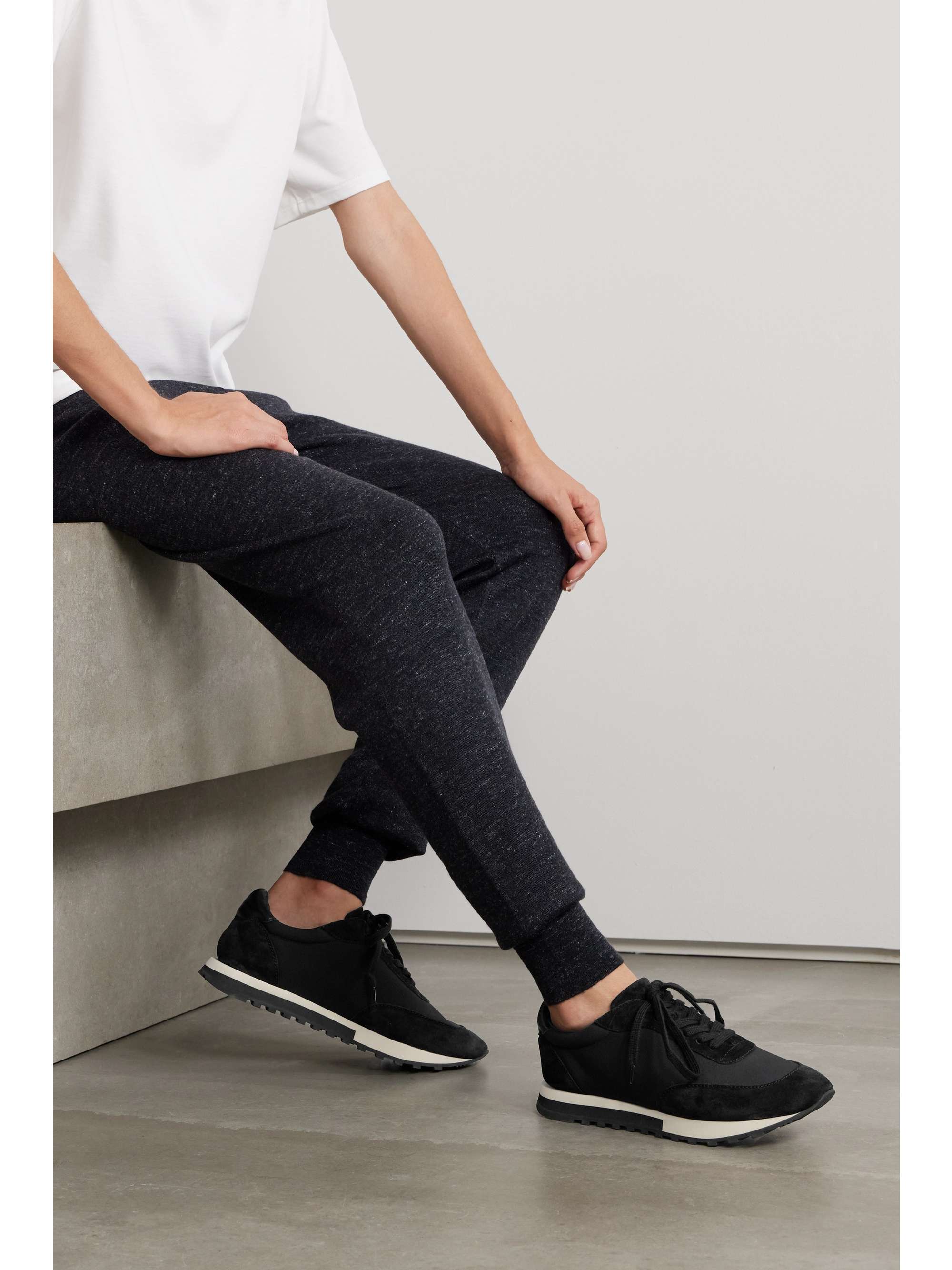 THE ROW Owen Runner leather and mesh sneakers