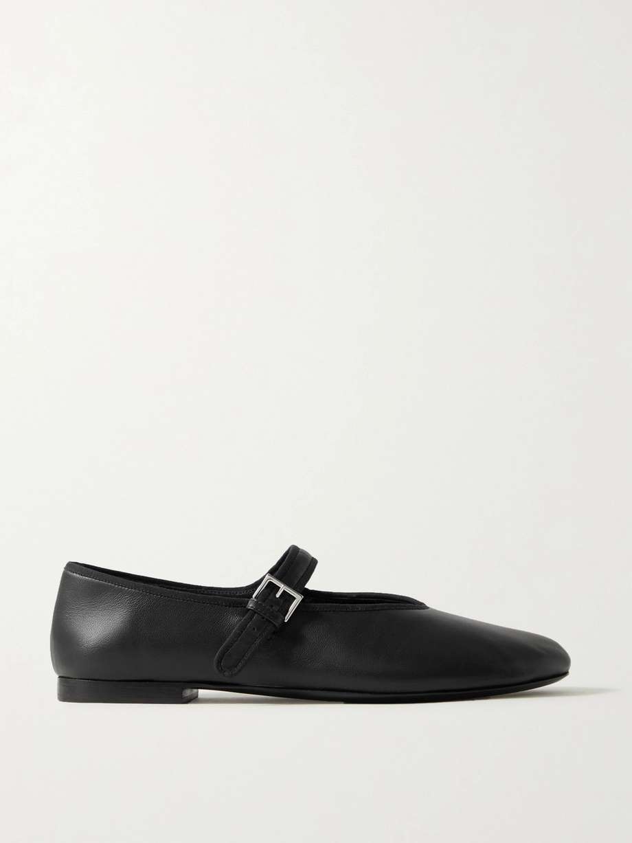 Leather Ballet Mary Jane Flats – Bow Detail