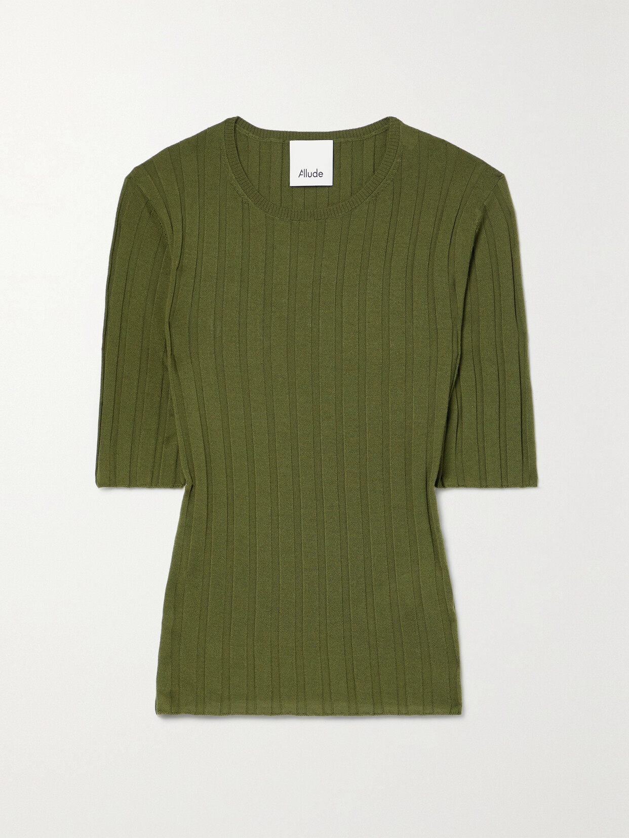 Allude - Ribbed Wool Sweater - Green