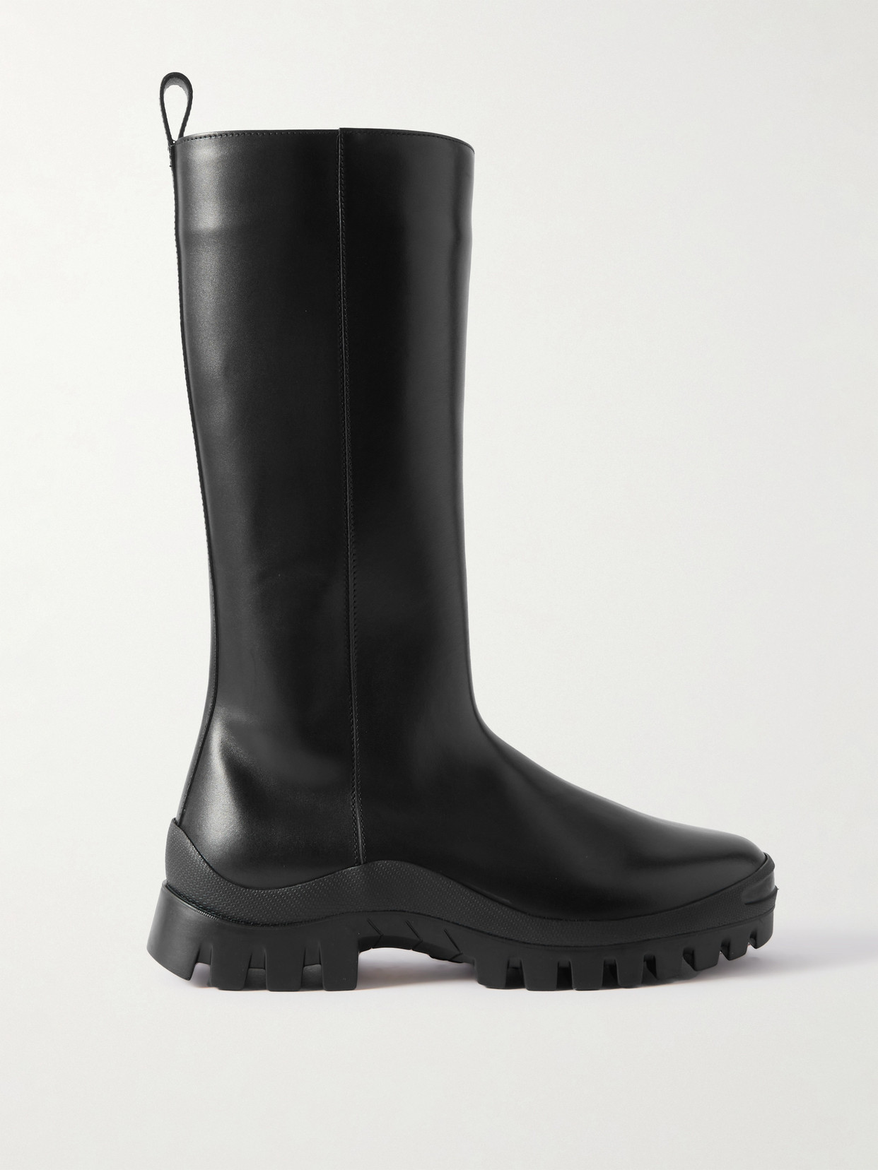 The Row - Greta Leather Boots - Black