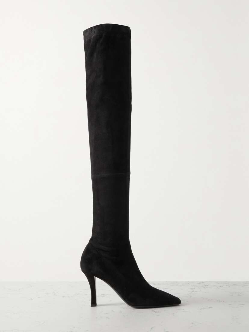 The Row Annette Suede Thigh Boots