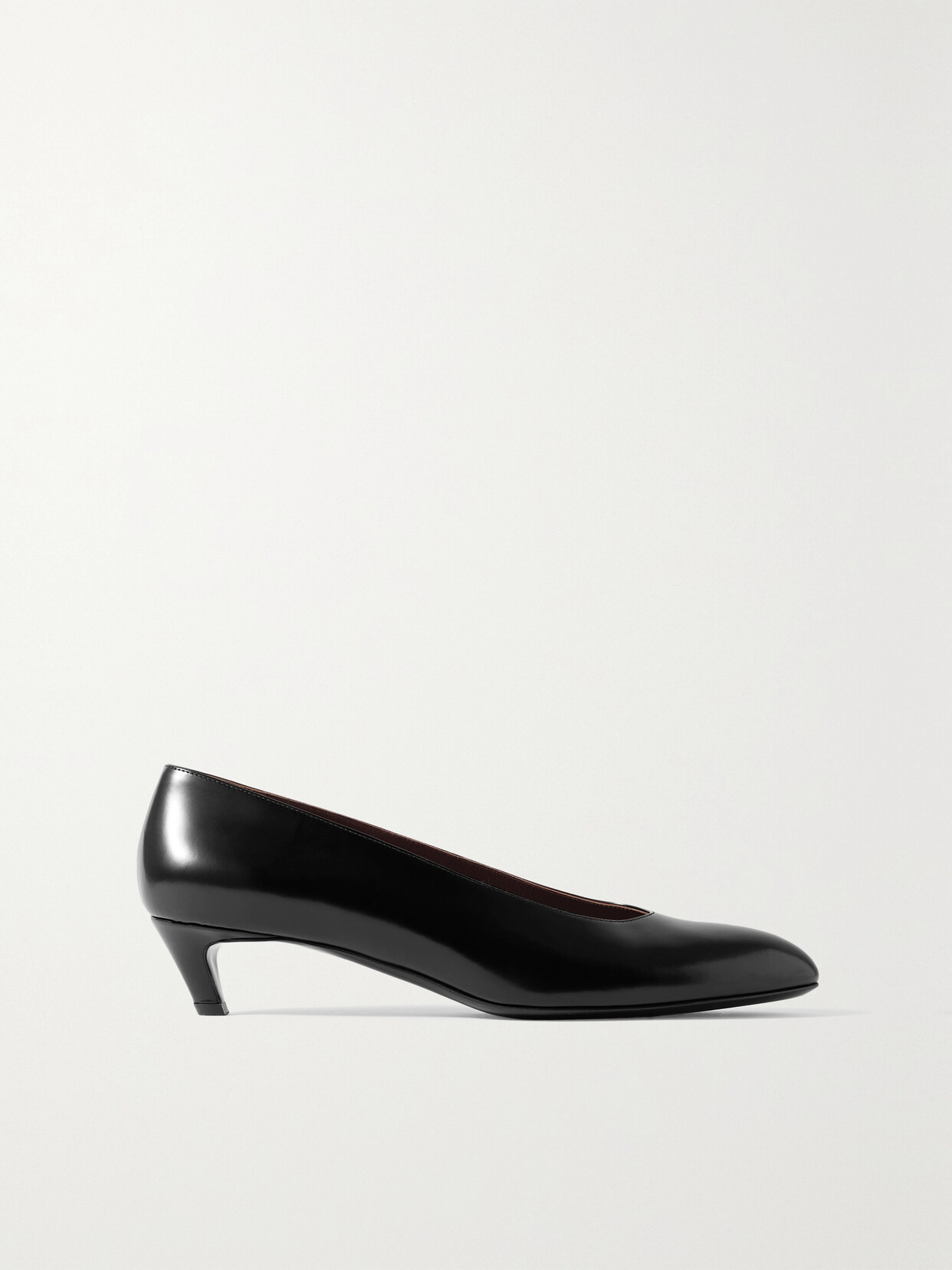The Row Glossed-leather Pumps - Black