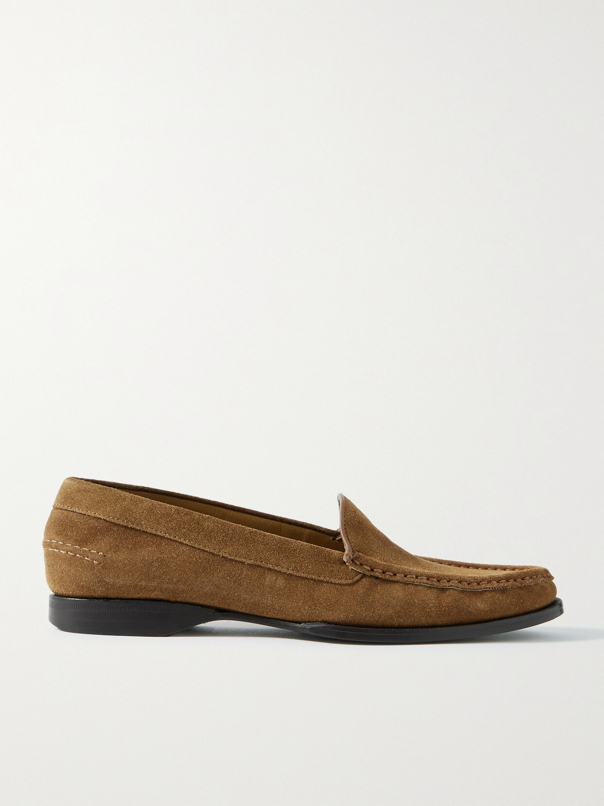 The Row Ruth Suede Loafers In Brown