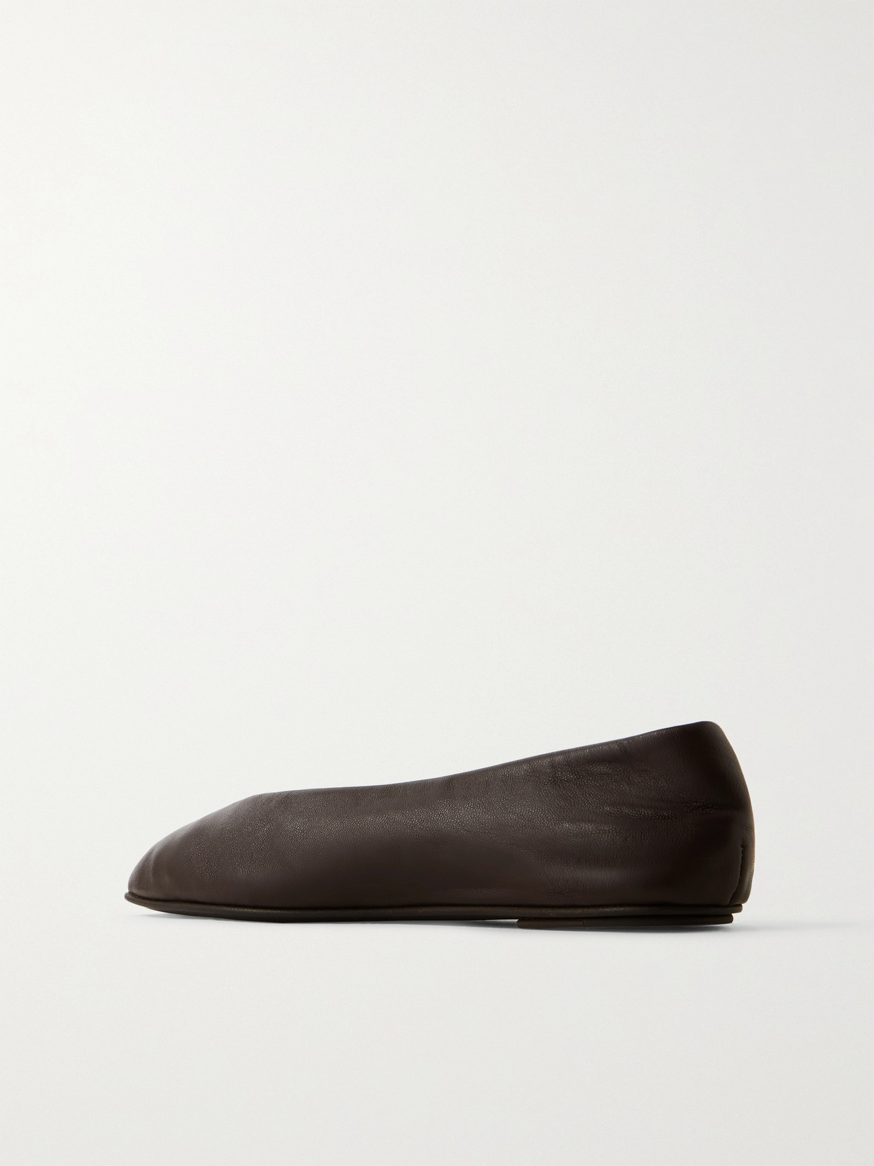 The Row Eva Leather Ballet Flats In Unknown