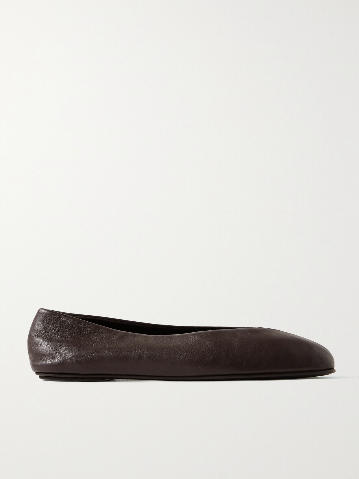 The Row - Eva Leather Ballet Flats - Brown