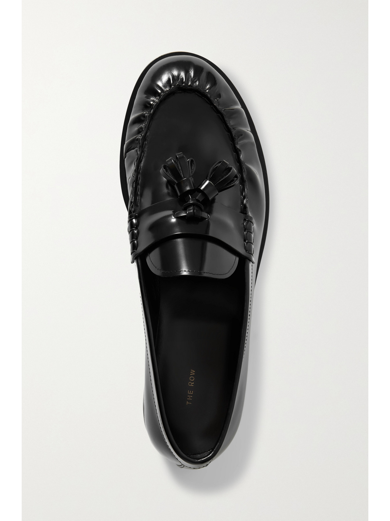 Shop The Row Tasseled Leather Loafers In Black