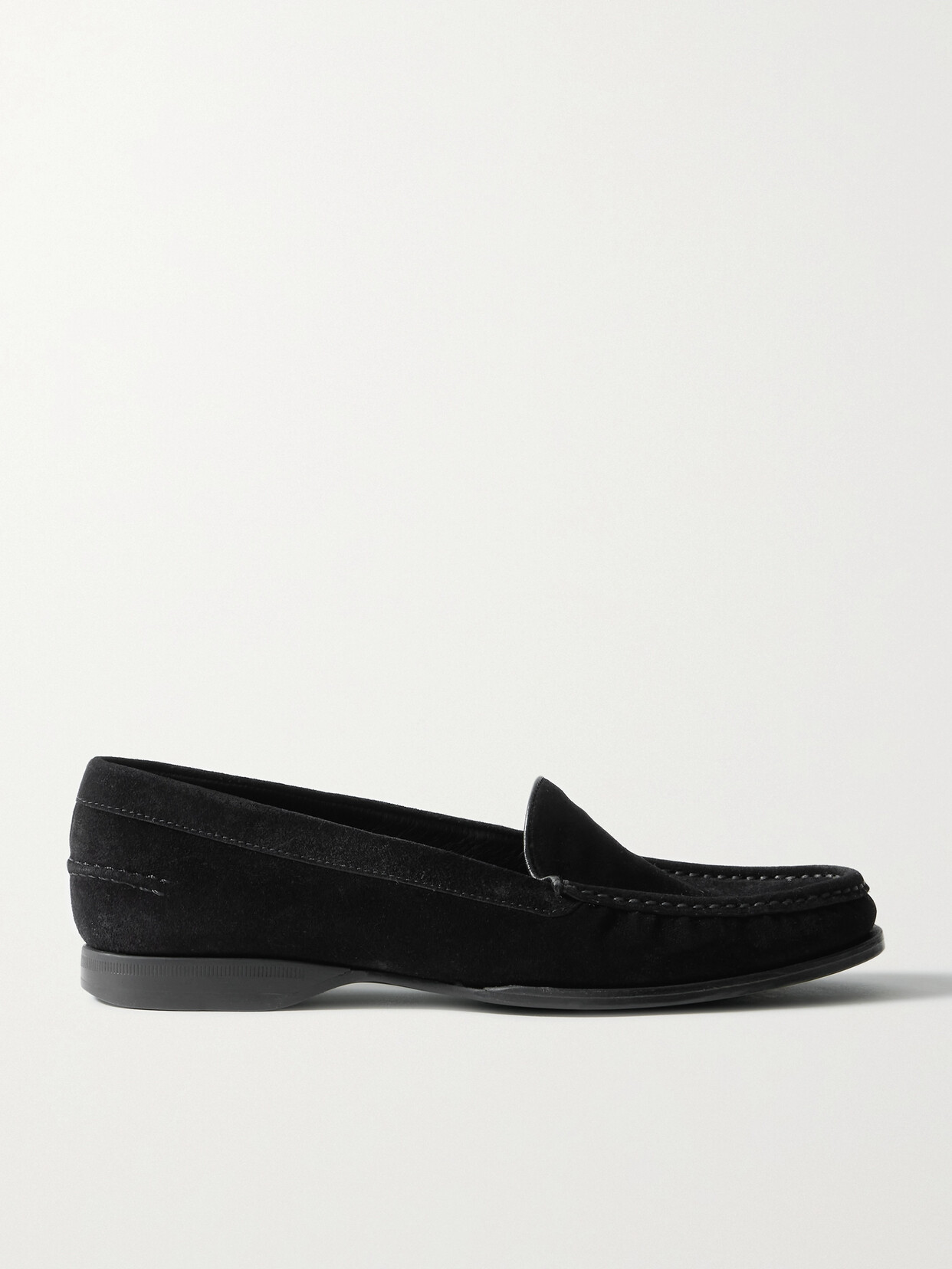 The Row Ruth Suede Loafers In Black