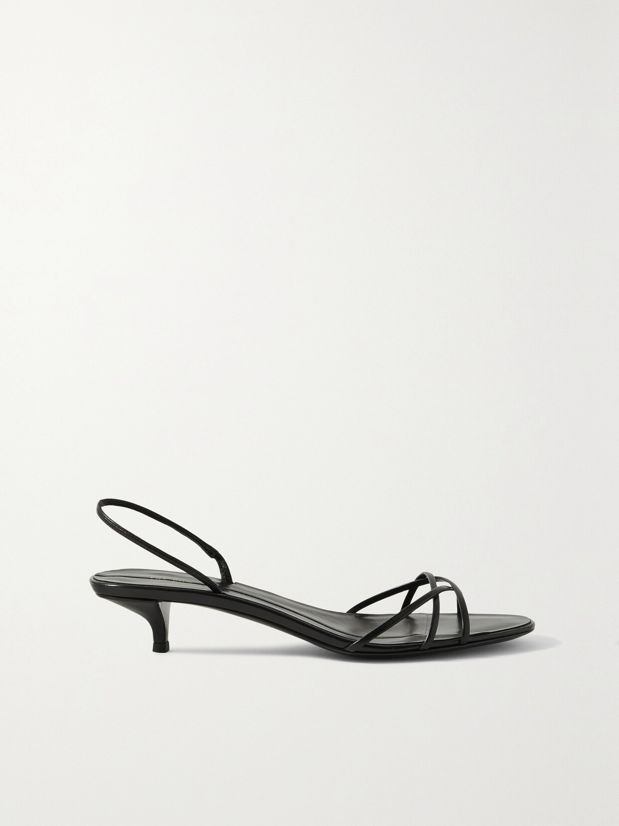 Shop The Row Harlow Leather Slingback Sandals In Black