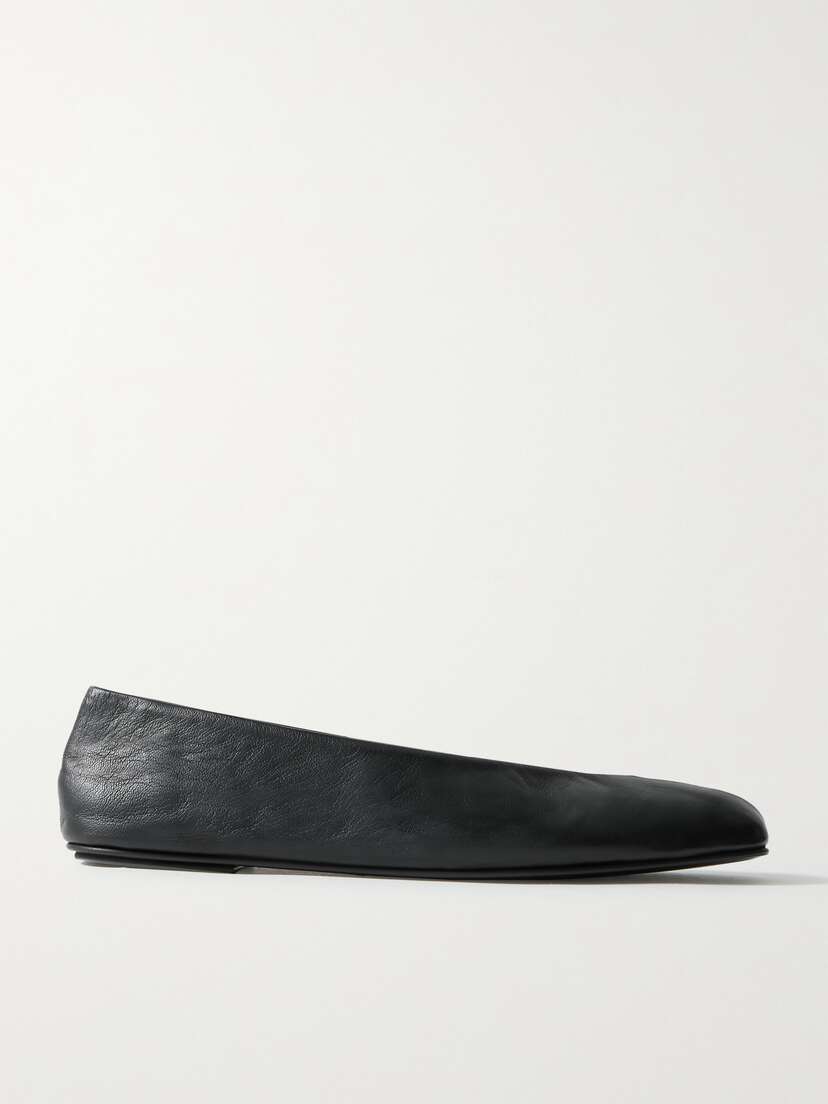 The Row Eva Leather Ballet Flats