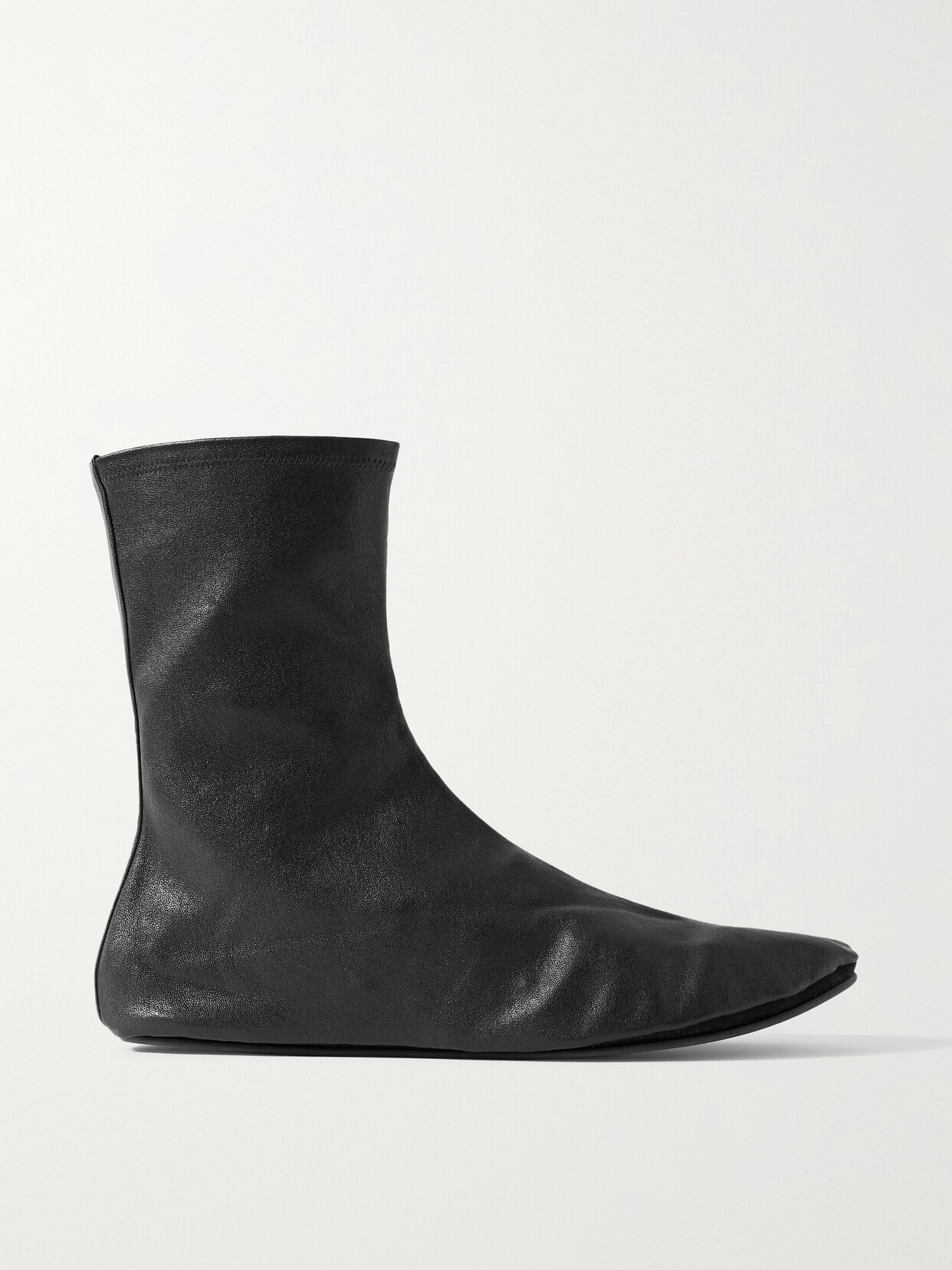 The Row Lulu Stretch-leather Ankle Boots In Black