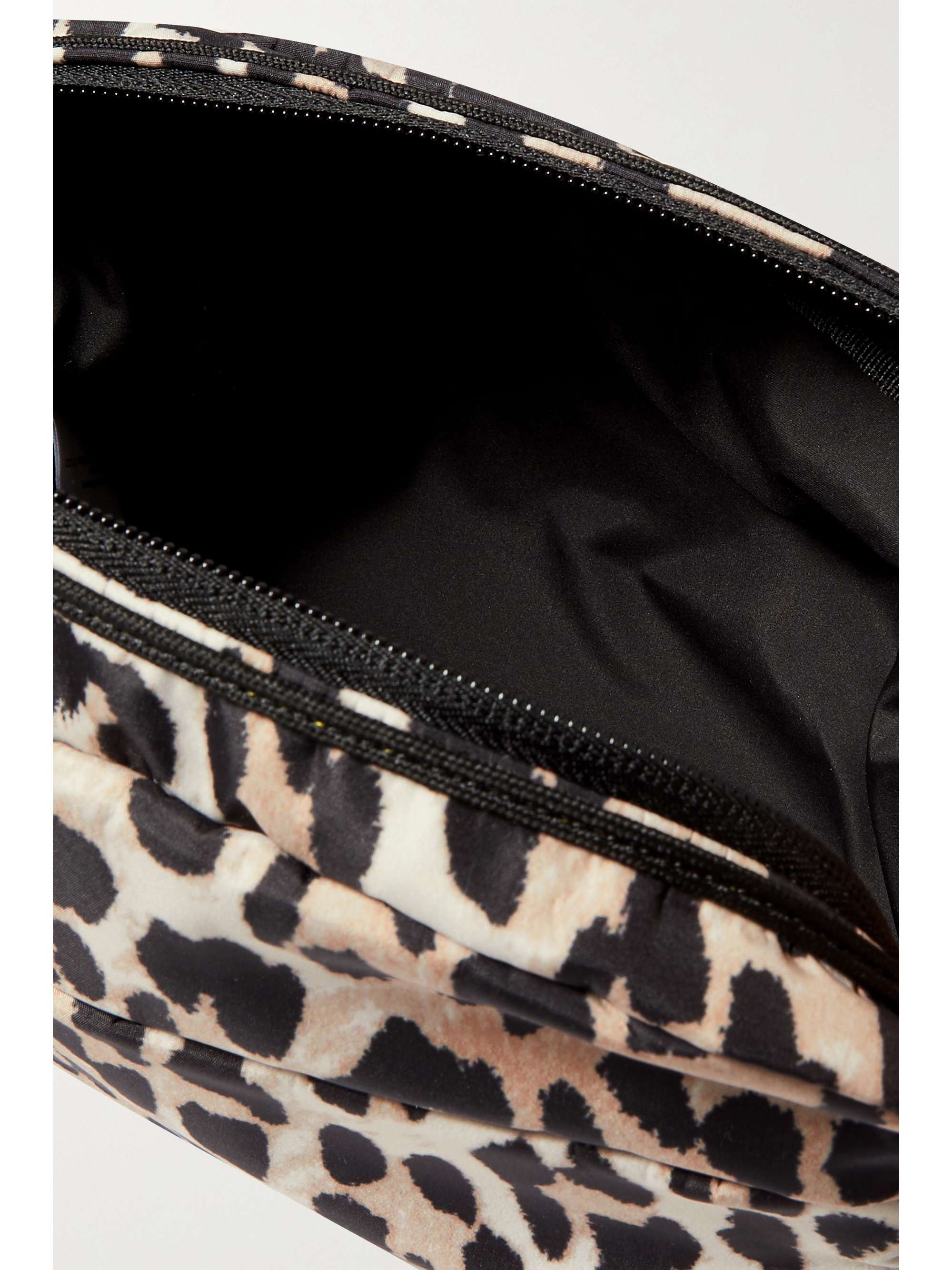 GANNI Leopard-print recycled shell shoulder bag