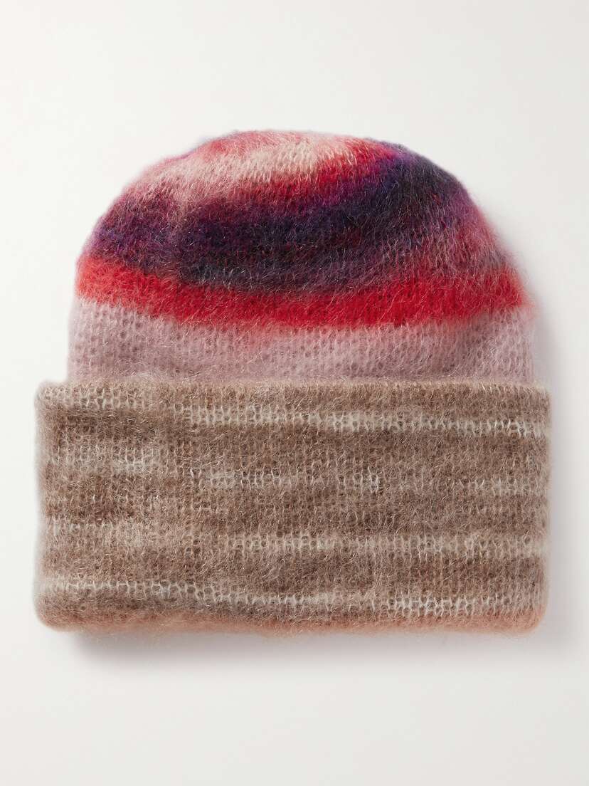 Missoni Striped Crochet-knit Mohair Beanie