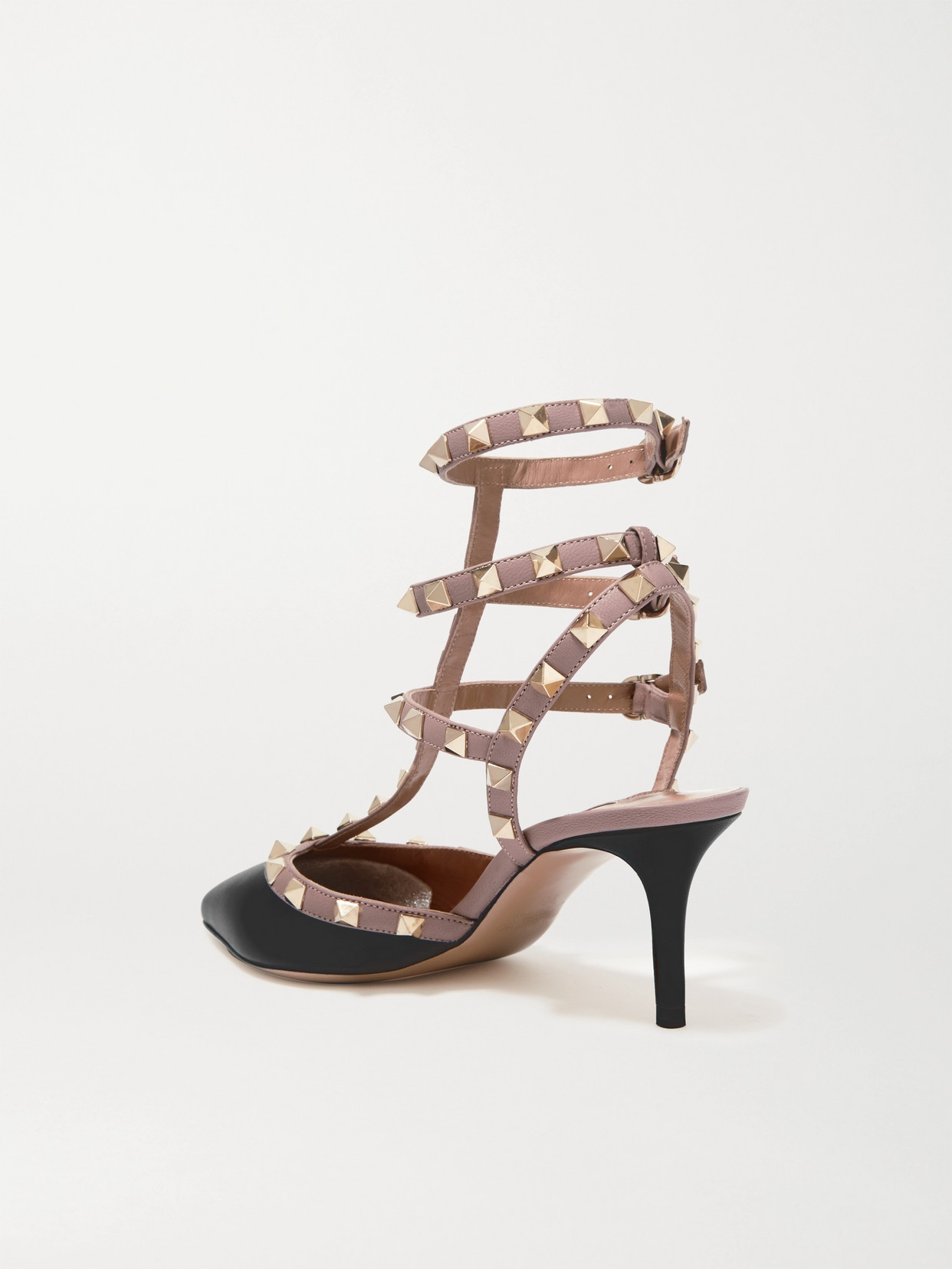 VALENTINO GARAVANI VALENTINO GARAVANI ROCKSTUD 65 TWO-TONE LEATHER PUMPS
