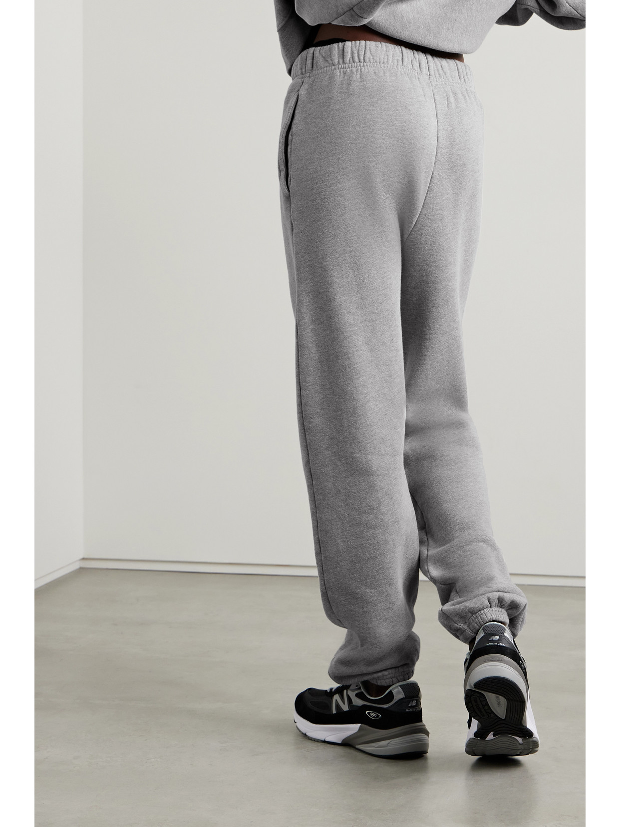 Shop Les Tien Dylan Cotton-jersey Track Pants In Gray