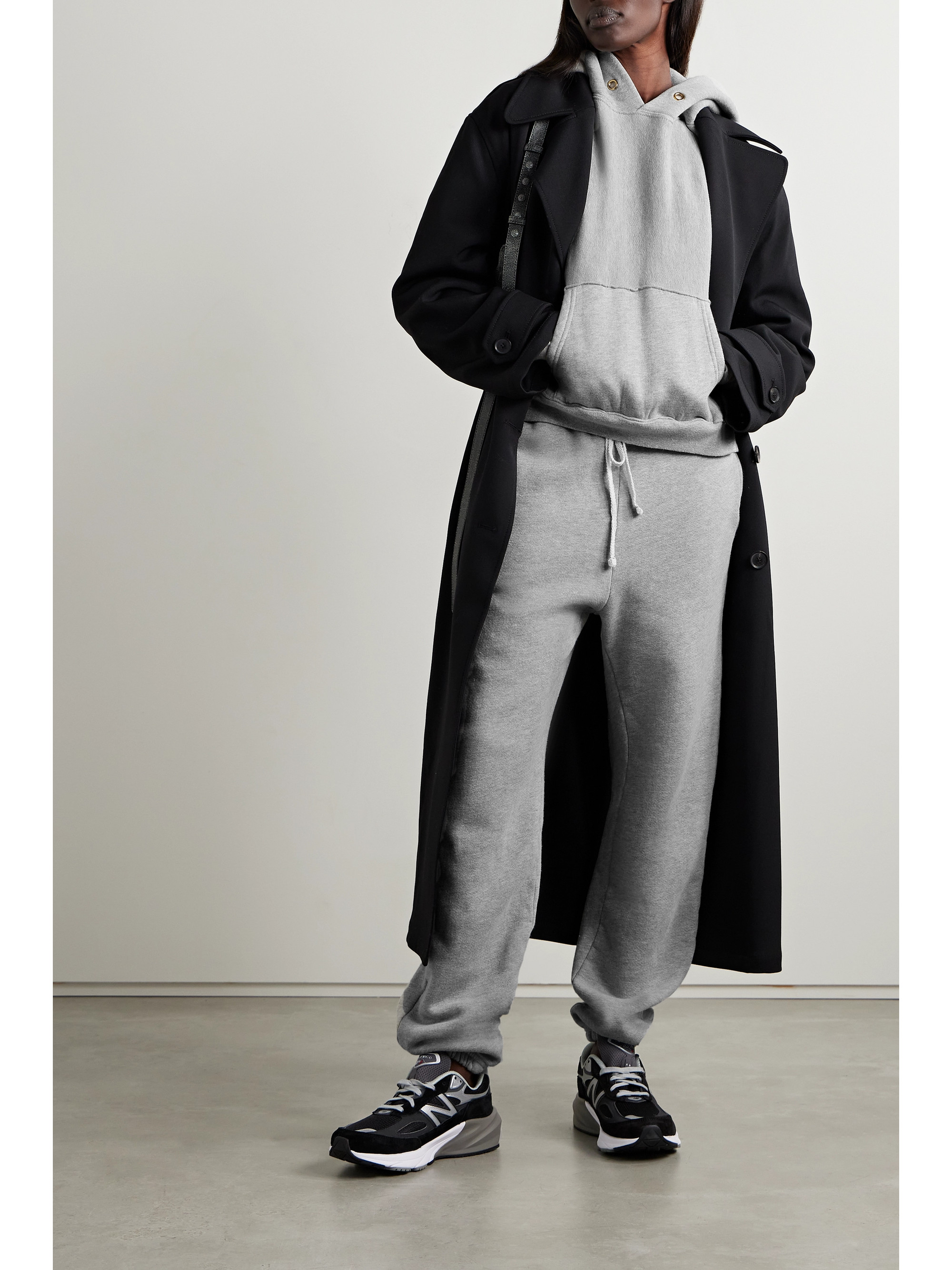 Les Tien Cara cropped cotton-jersey hoodie