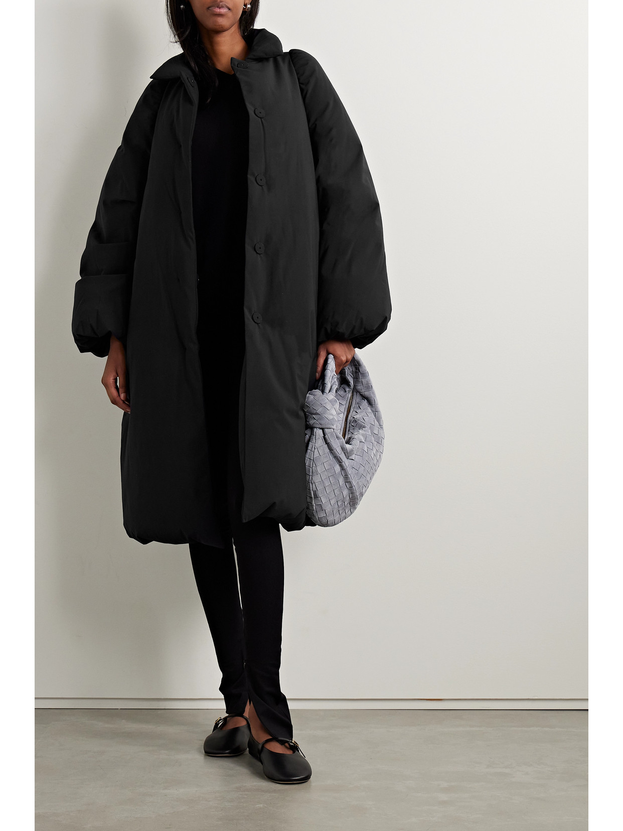 Fforme Sage Padded Shell Down Coat In Black