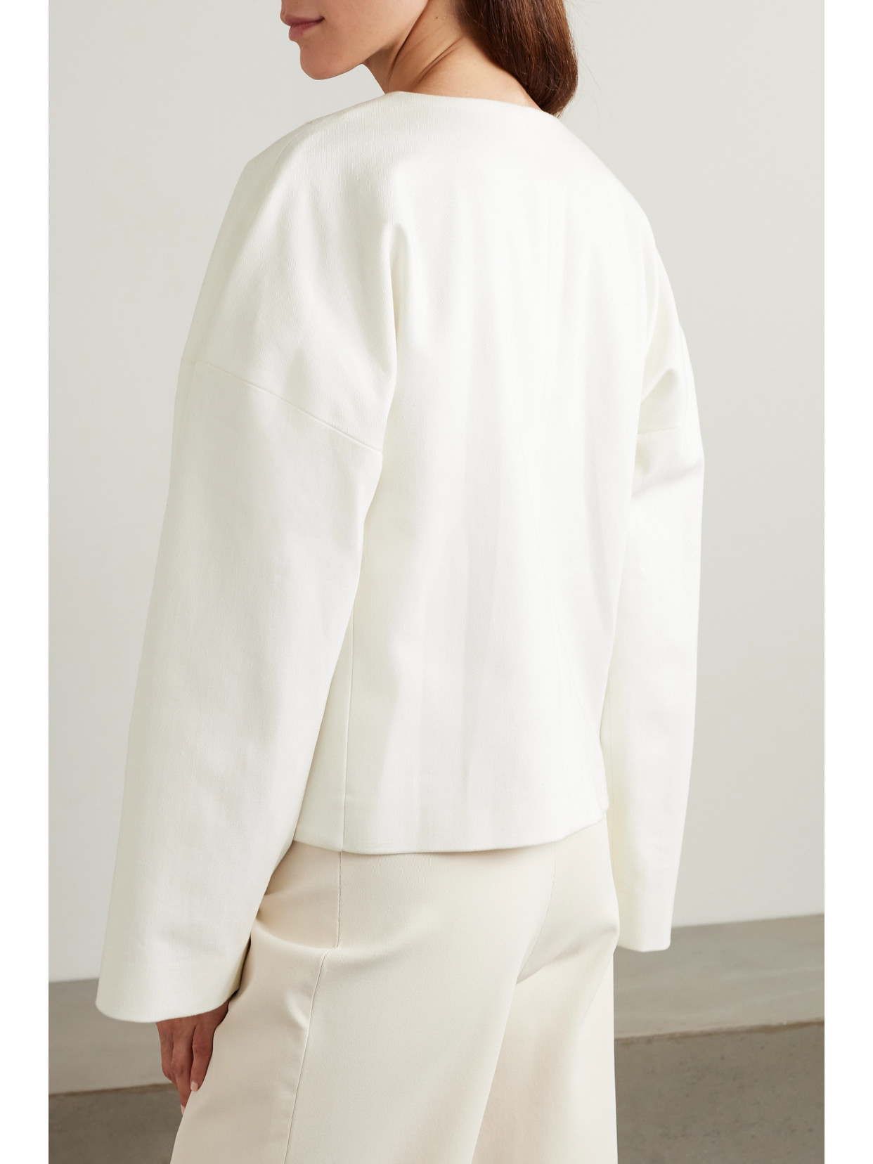 Fforme Dev Cotton-blend Twill Jacket In White