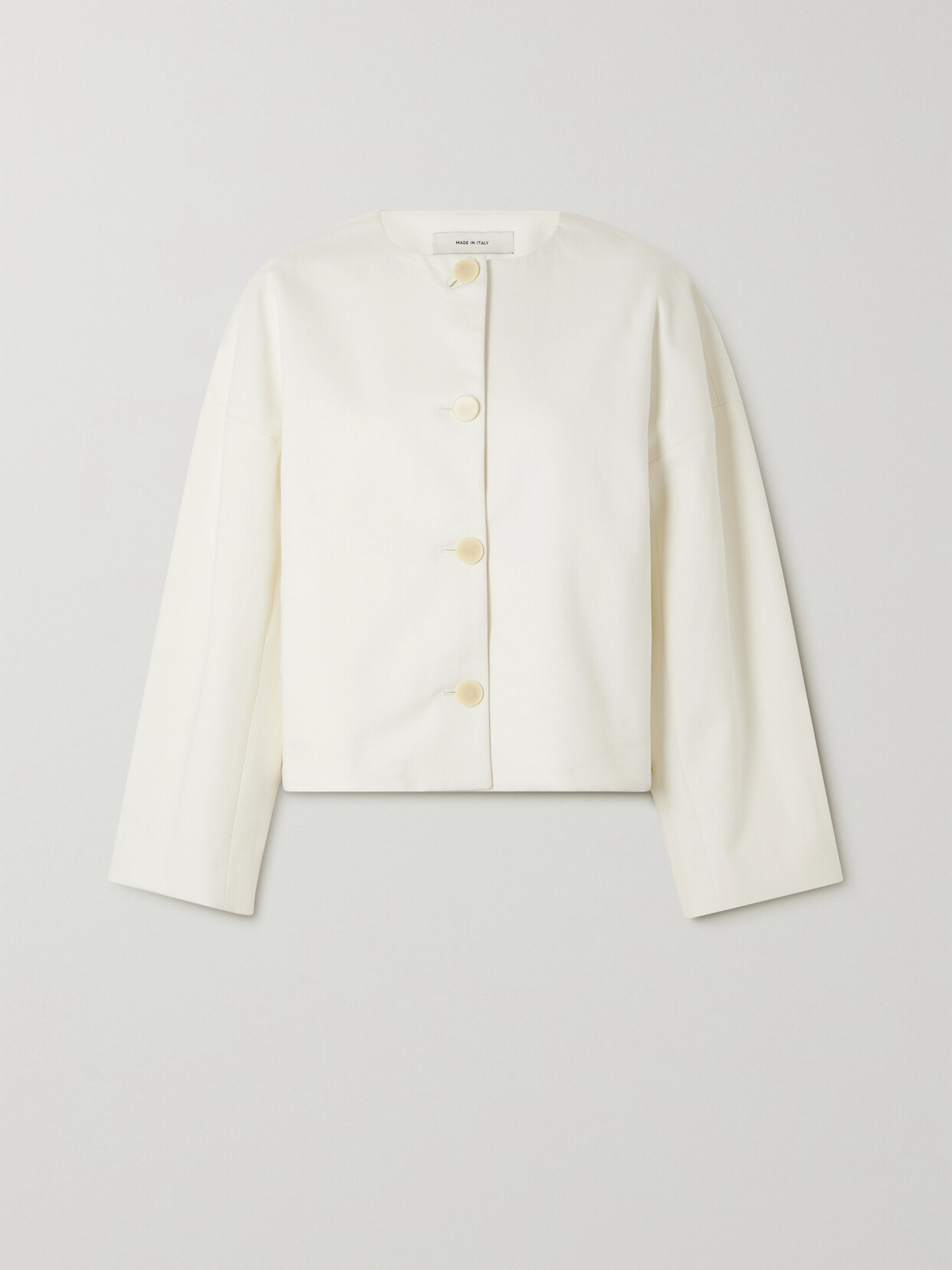 Fforme Dev Cotton-blend Twill Jacket In White