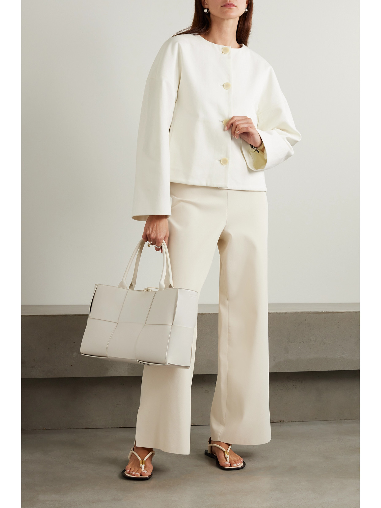 Fforme Dev Cotton-blend Twill Jacket In White