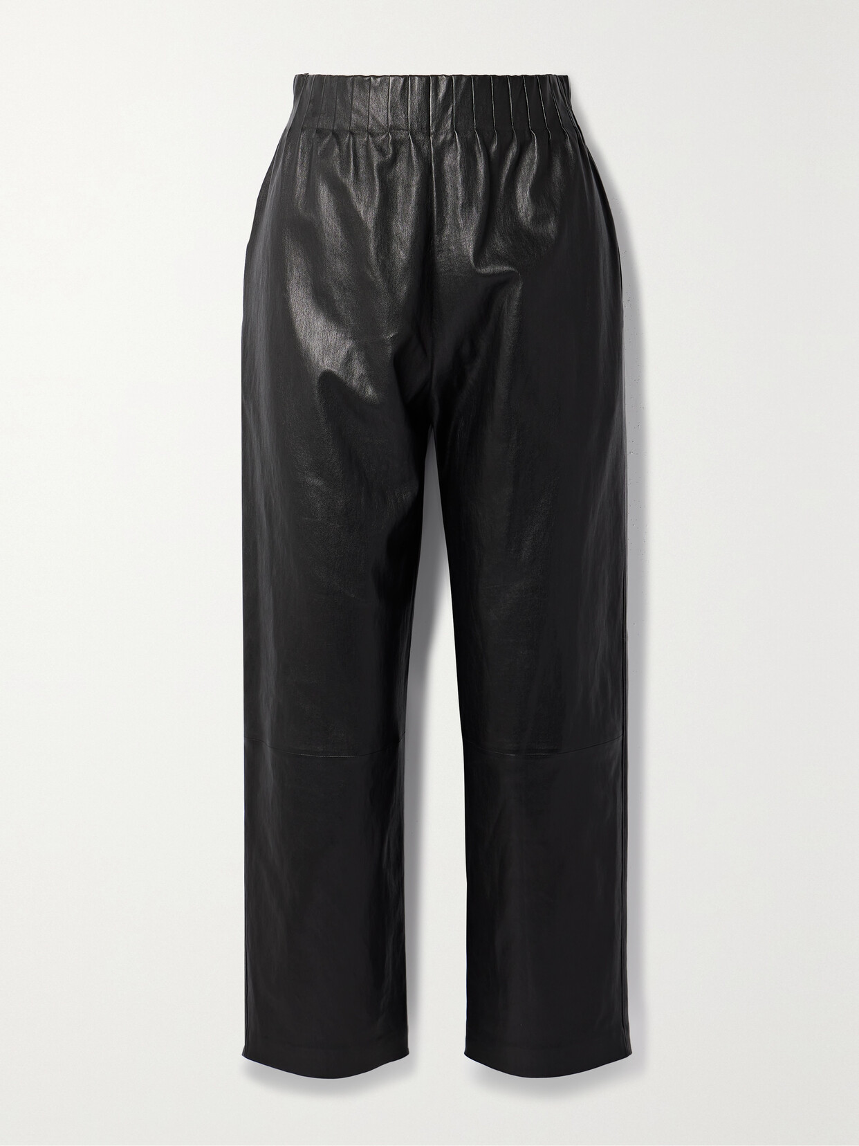 FFORME Kelsey Textured-leather Tapered Pants - Black
