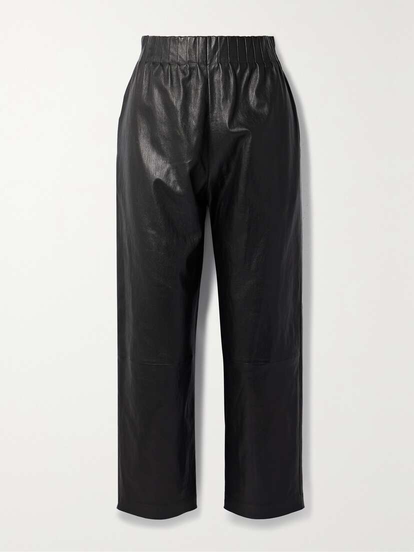 FFORME Kelsey Textured-leather Tapered Pants