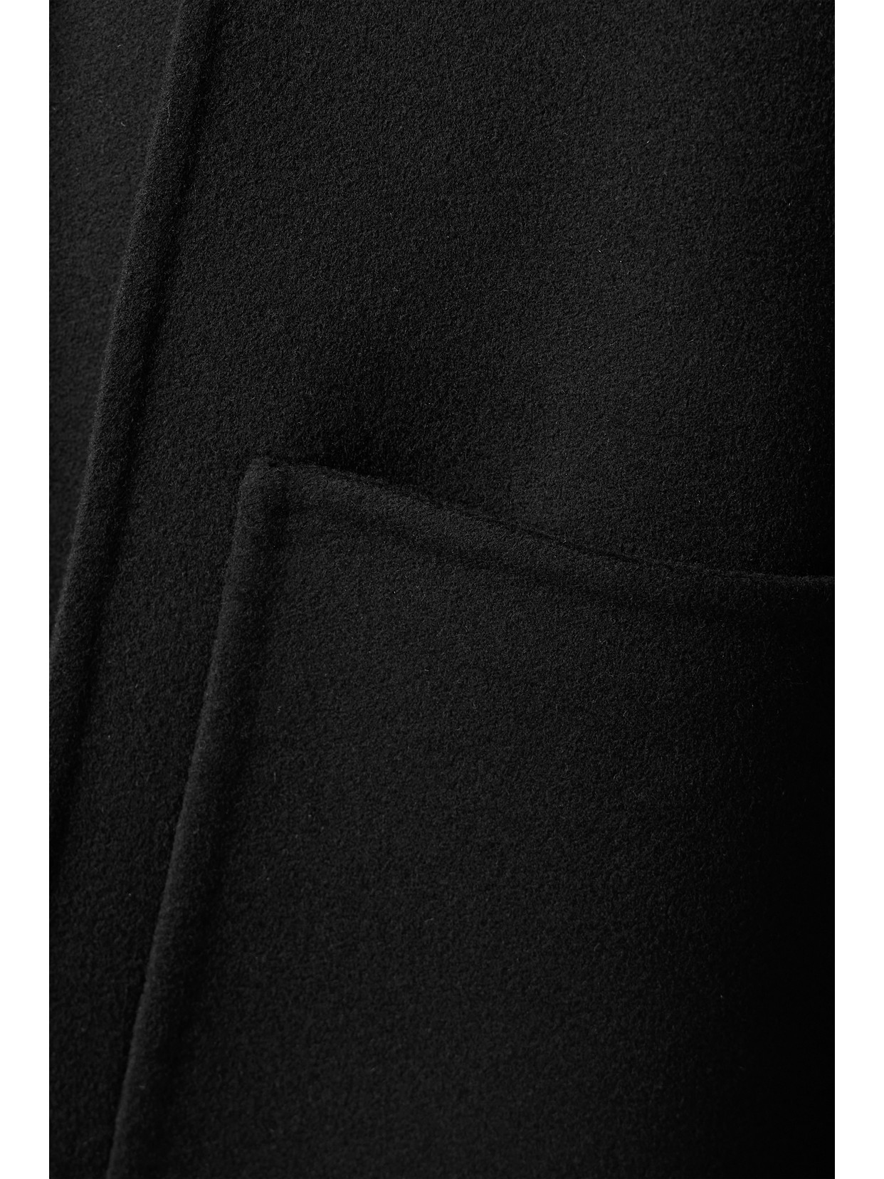 Fforme Wei Layered Wool Coat In Black