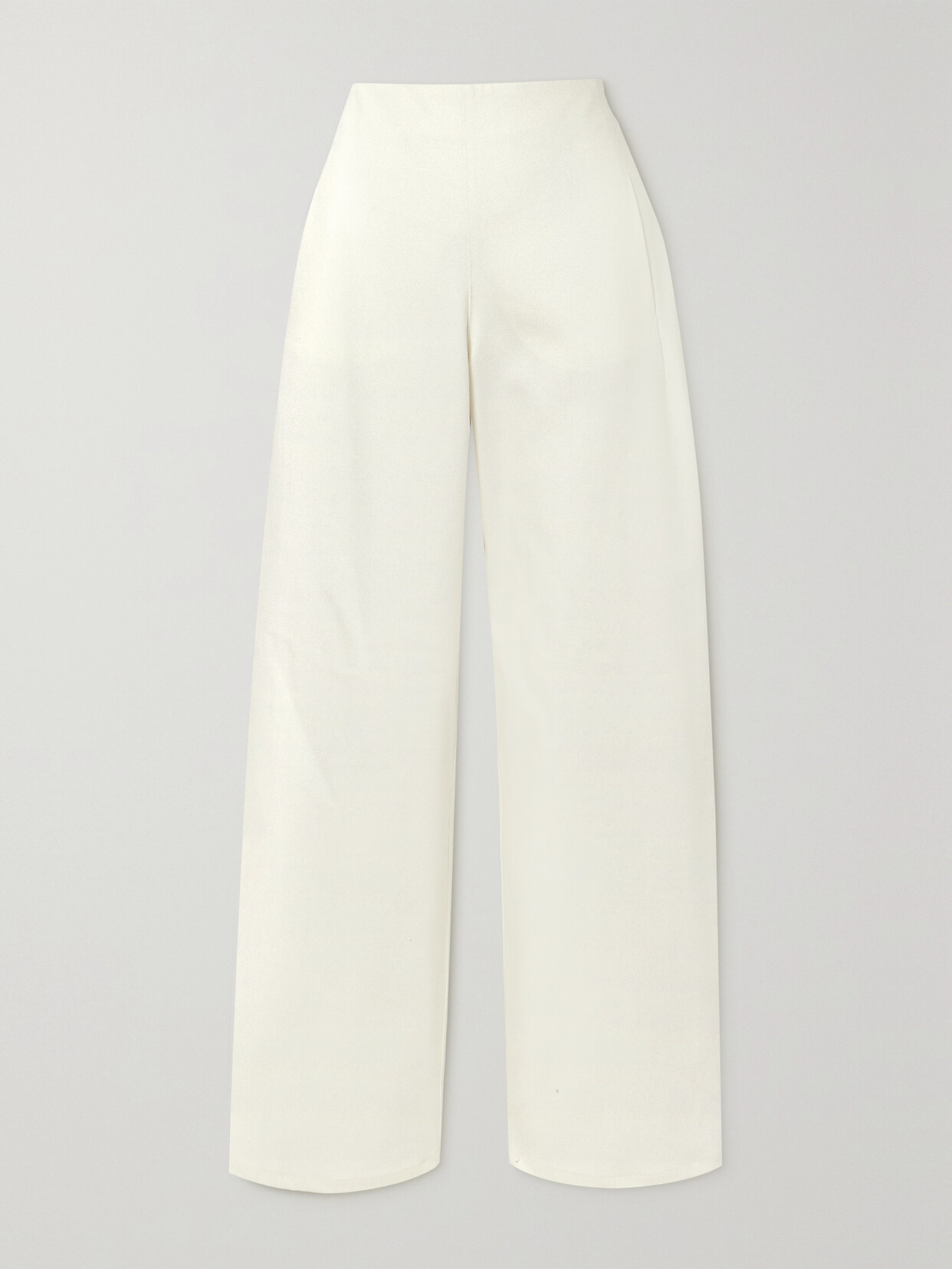 Fforme Jagger Wide-leg Cotton-blend Trousers In White