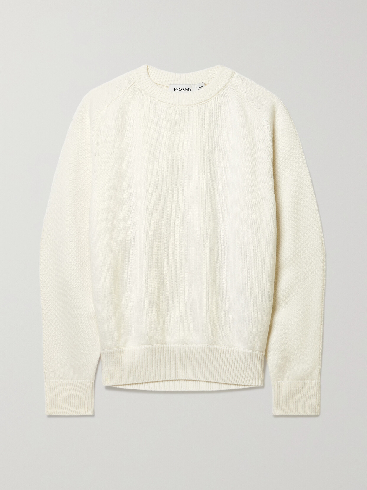 Fforme Hannah Pleated Cashmere Jumper In Off-white