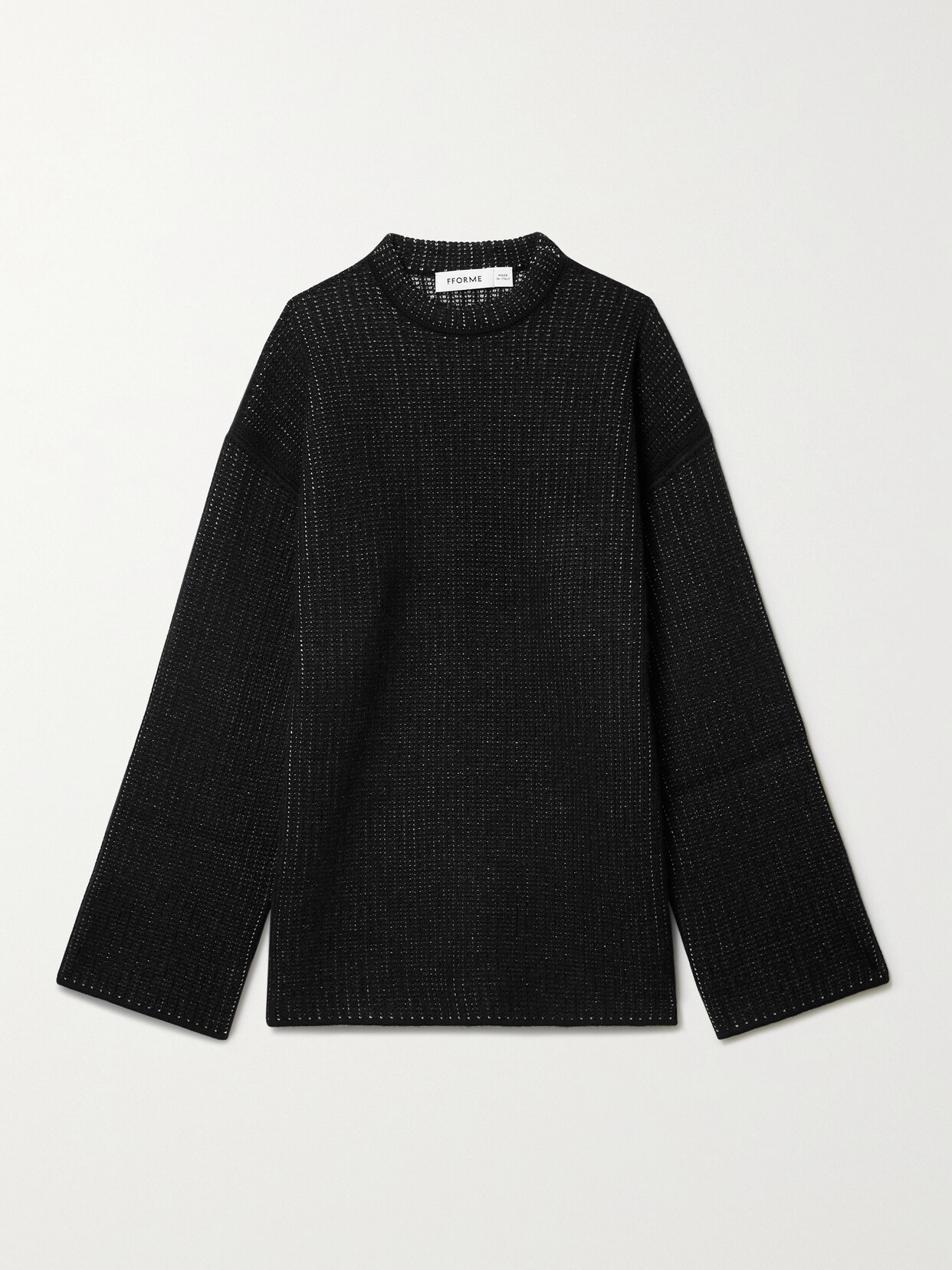 FFORME - + Net Sustain Harlow Ribbed Cashmere Sweater - Black