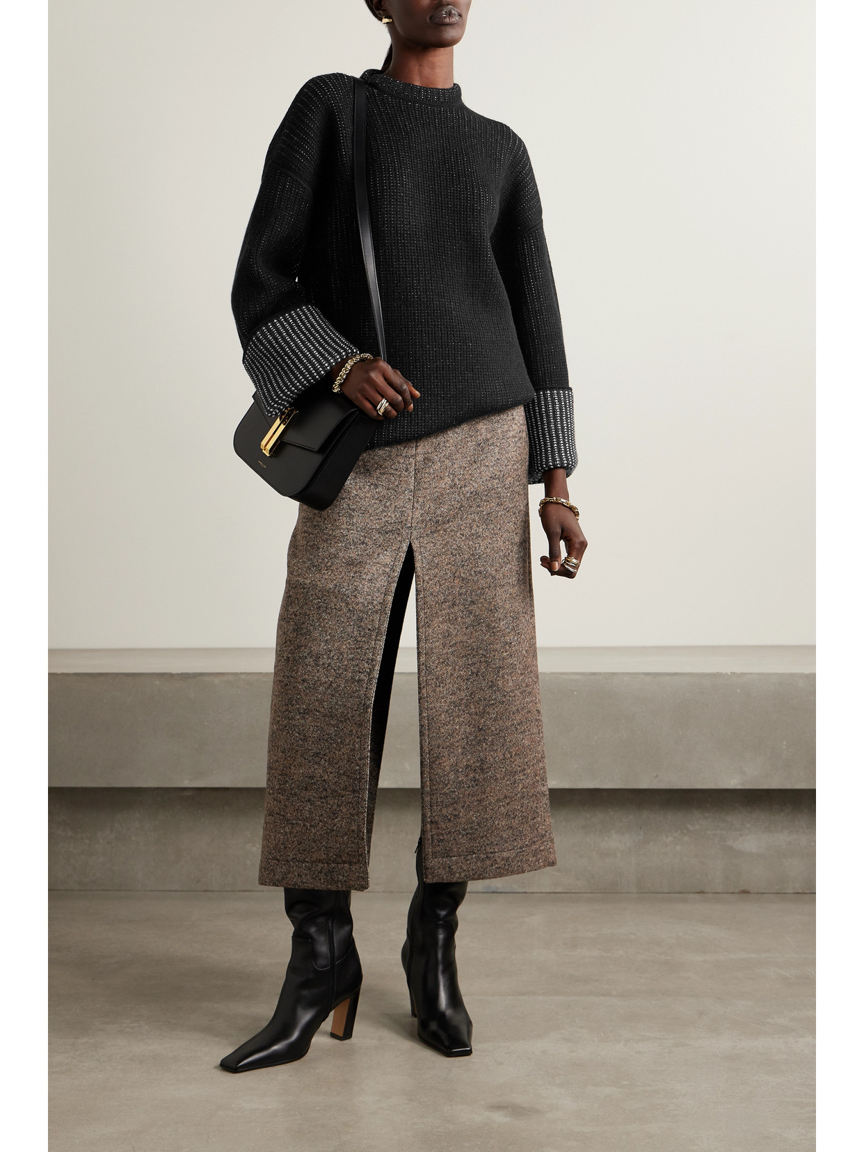 + Net Sustain Harlow Ribbed Cashmere Sweater
