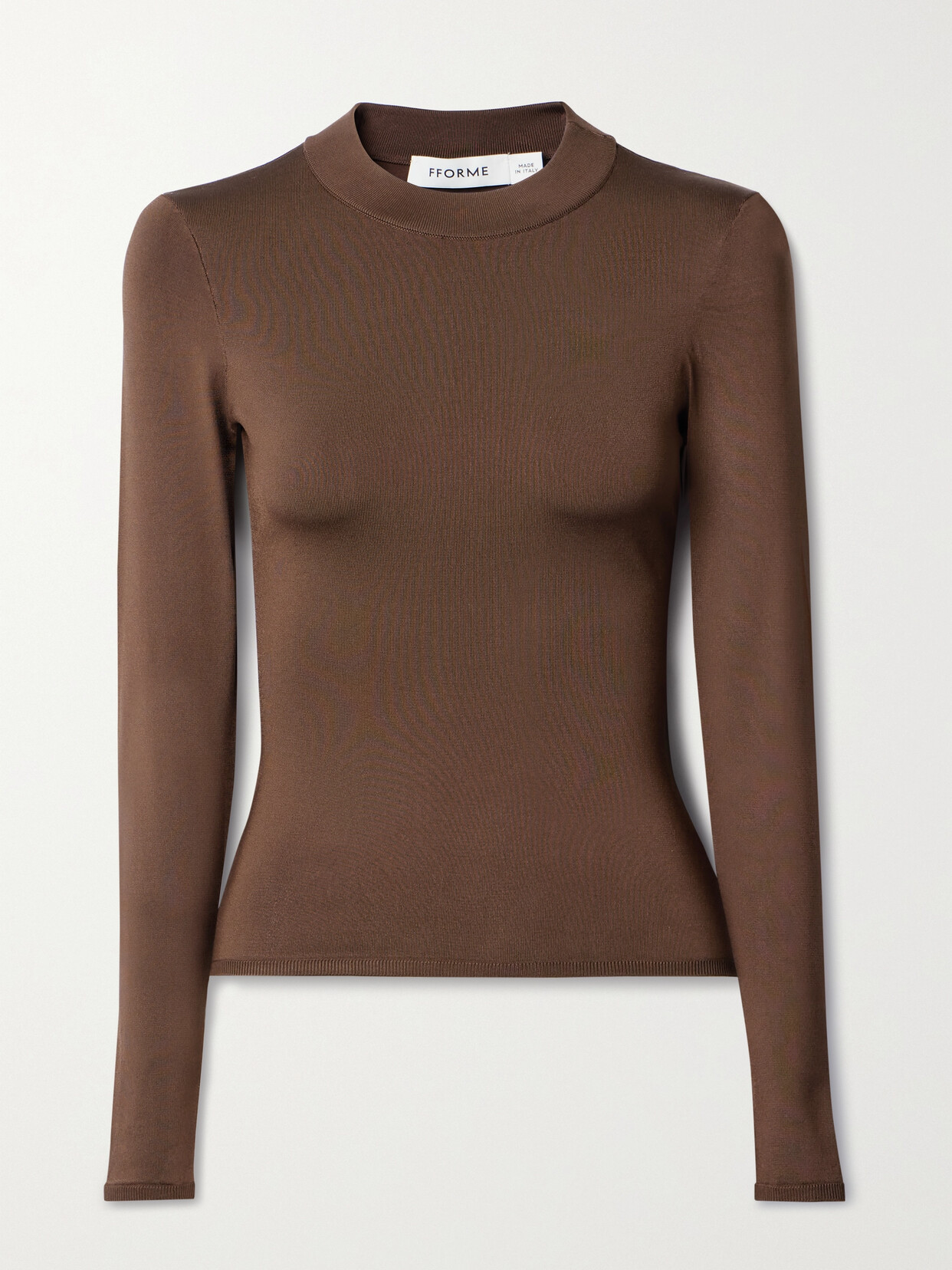 Fforme Freya Silk-blend Top In Brown