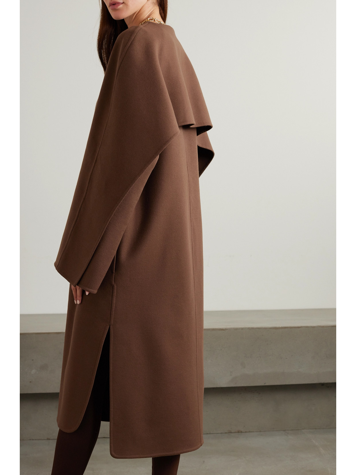 Fforme + Net Sustain Bensi Wool Coat In Metallic