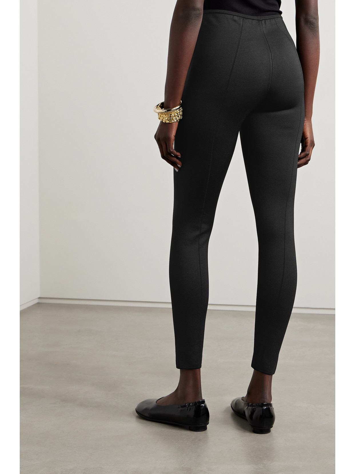 Fforme + Net Sustain Anya Organic Silk-blend Leggings In Black