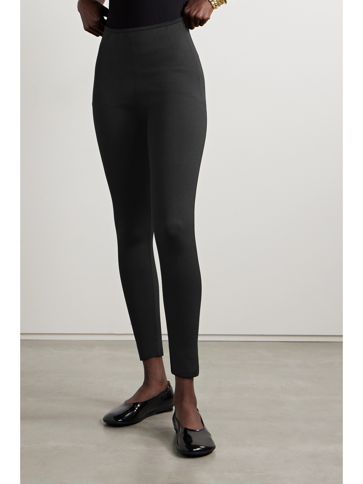 Fforme + Net Sustain Anya Organic Silk-blend Leggings In Black