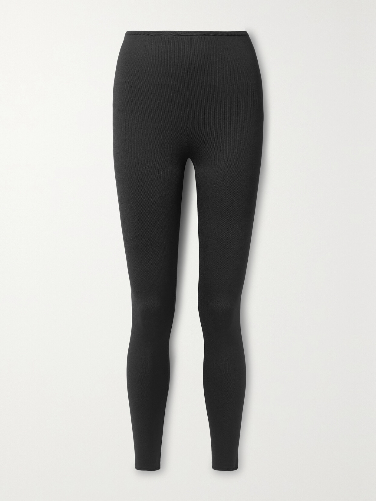 Shop Fforme + Net Sustain Anya Organic Silk-blend Leggings In Black