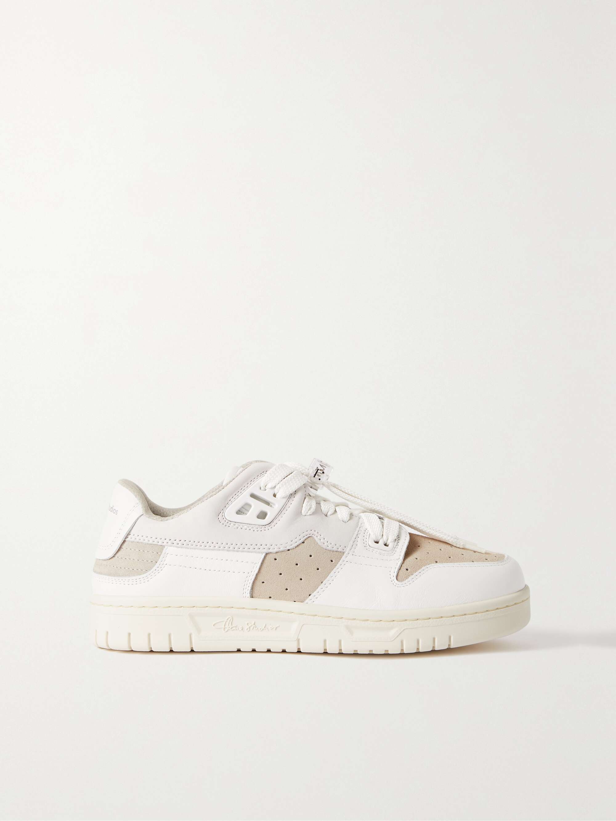 ACNE STUDIOS + NET SUSTAIN leather, suede and nubuck sneakers | NET-A ...