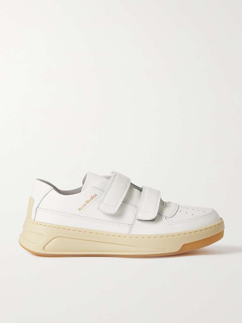 Acne Studios + Net Sustain Rubber-trimmed Leather Sneakers