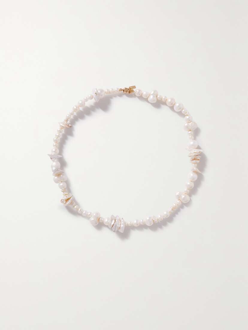 Martha Calvo Naxos Gold-plated Pearl Necklace