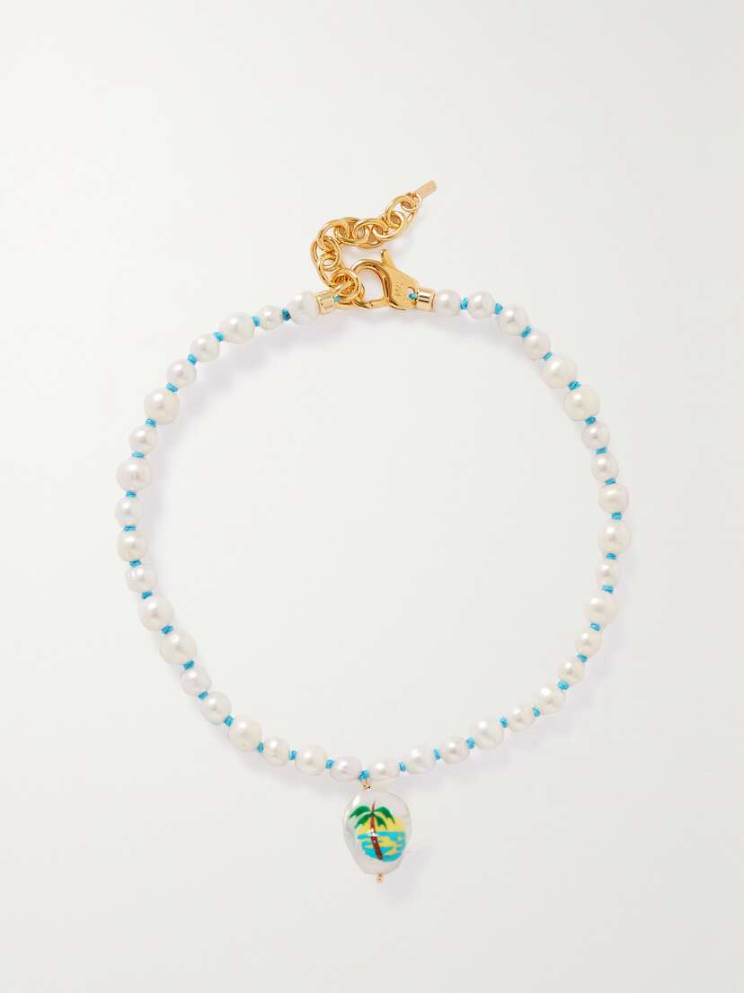 Martha Calvo Verano Gold-plated Pearl Necklace