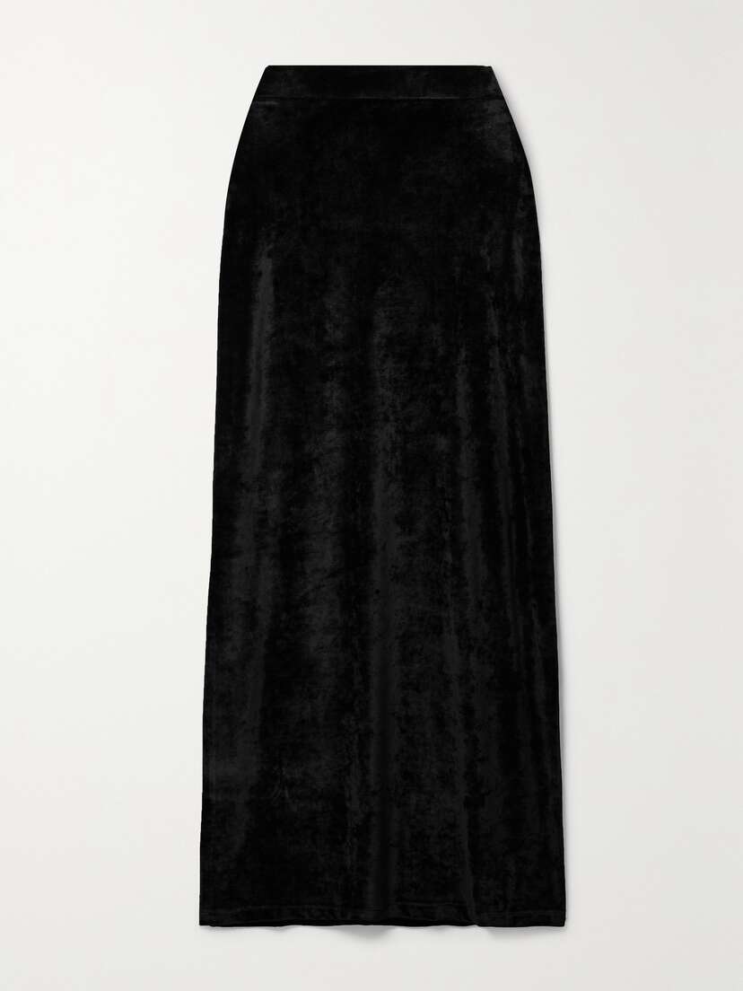 Balenciaga Velvet Maxi Skirt