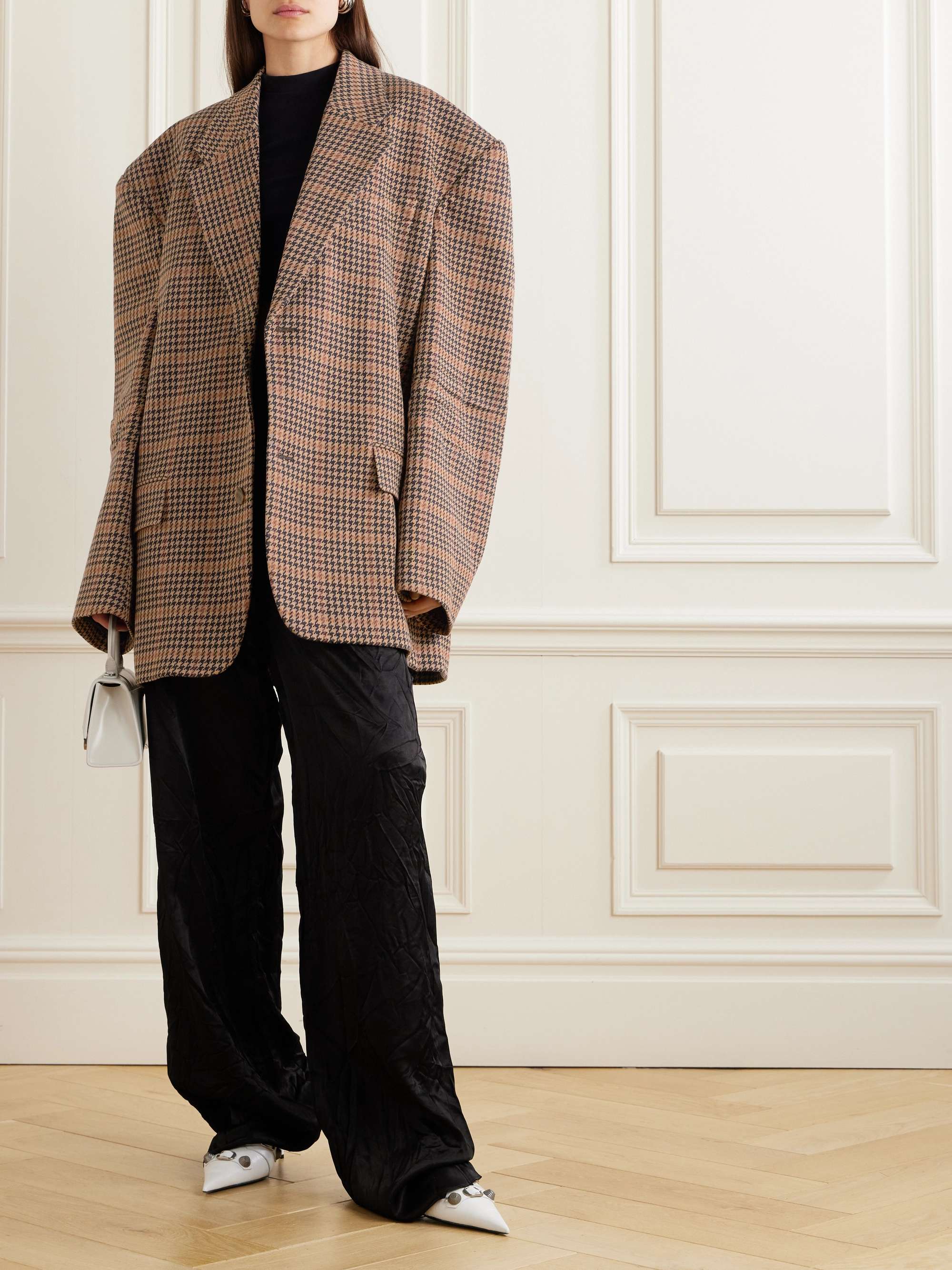 BALENCIAGA Houndstooth knitted blazer