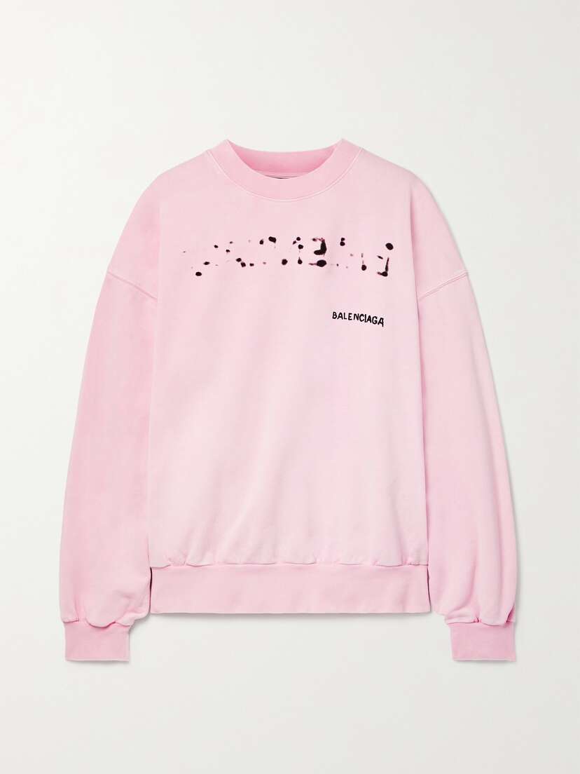Balenciaga Printed Cotton-jersey weatshirt