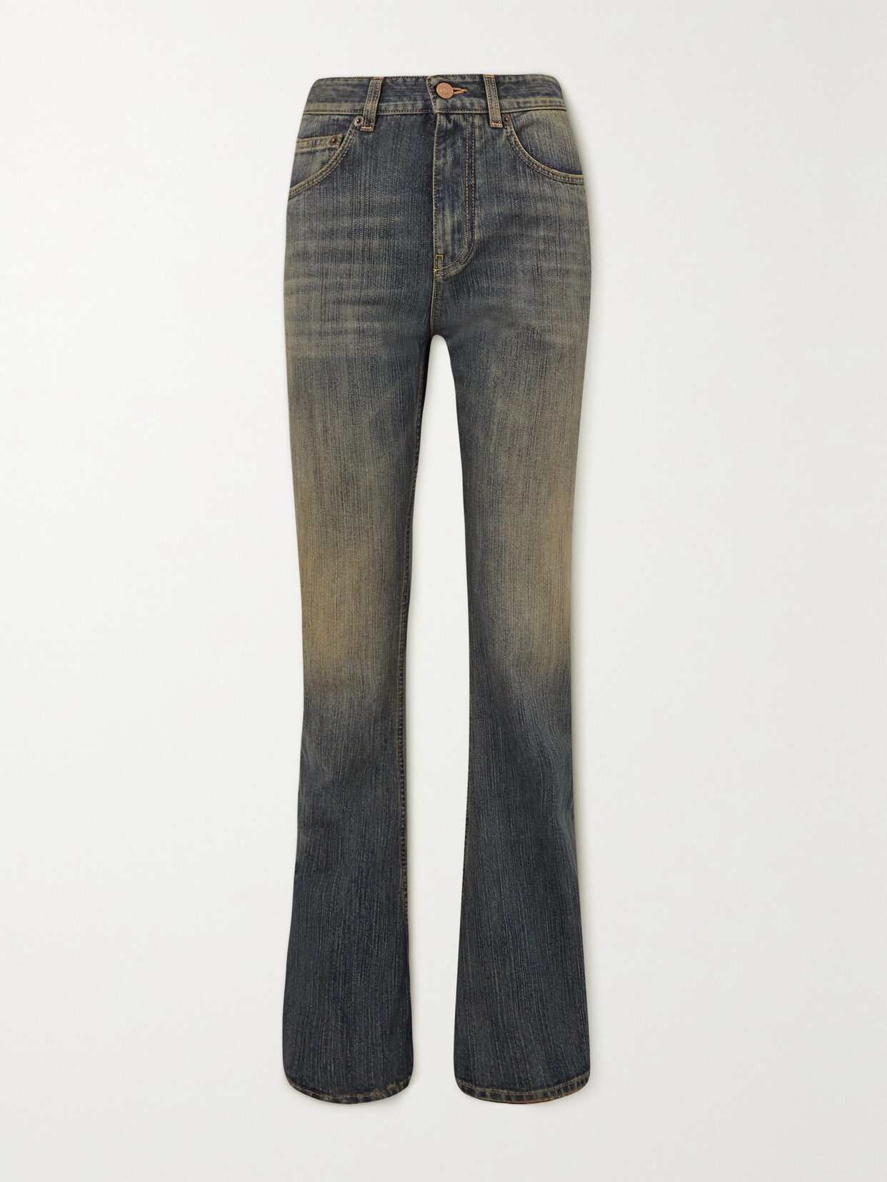 Balenciaga High-rise Bootcut Jeans In Blue