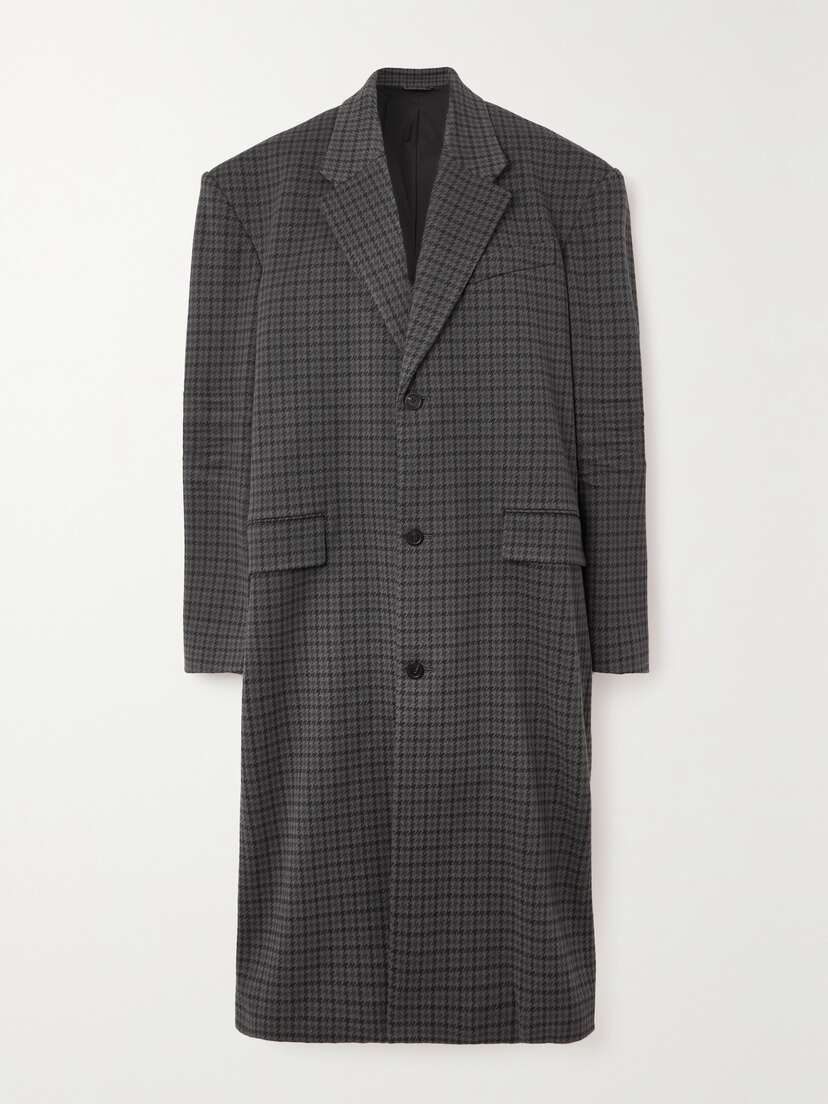 Balenciaga Oversized Houndstooth Cotton-blend Coat