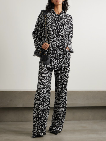 Balenciaga Printed crepe shirt