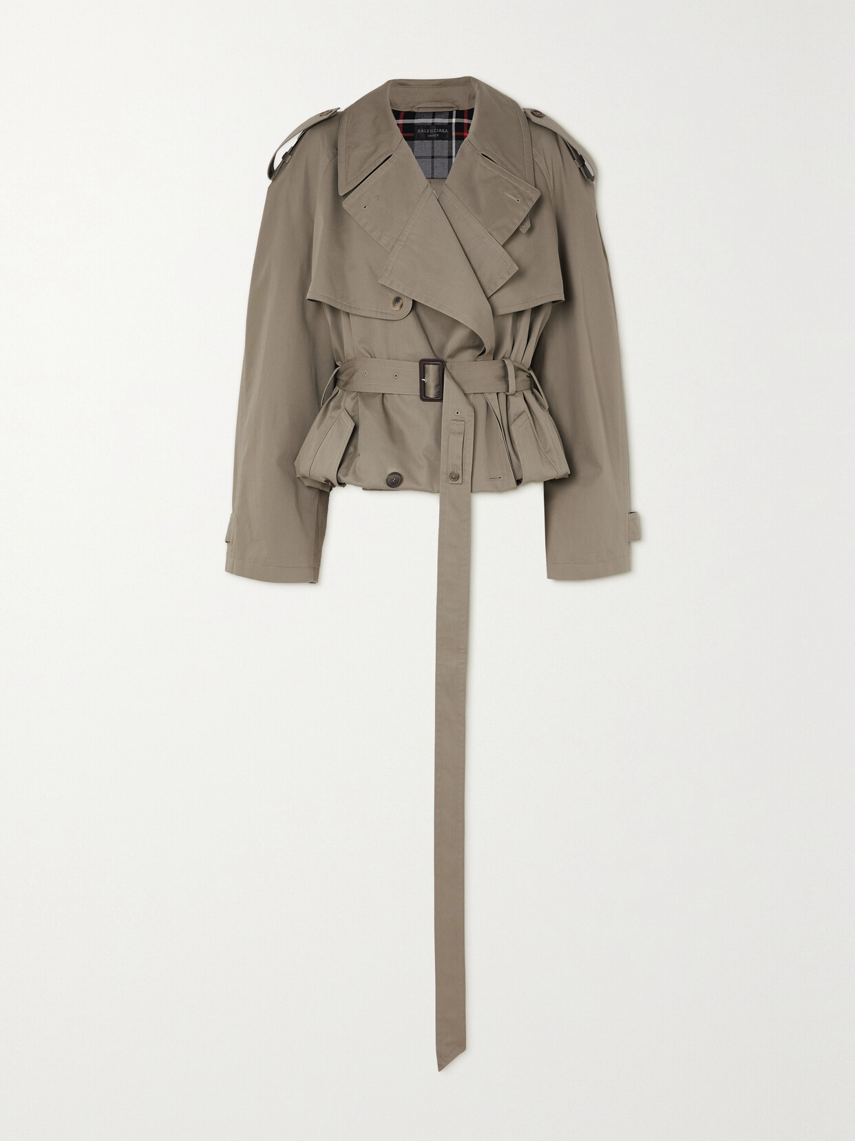 コート Balenciaga Balenciaga Oversize Twill Trench Coat With Belt BALENCIAGA Oversized asymmetric cotton-twill trench coat